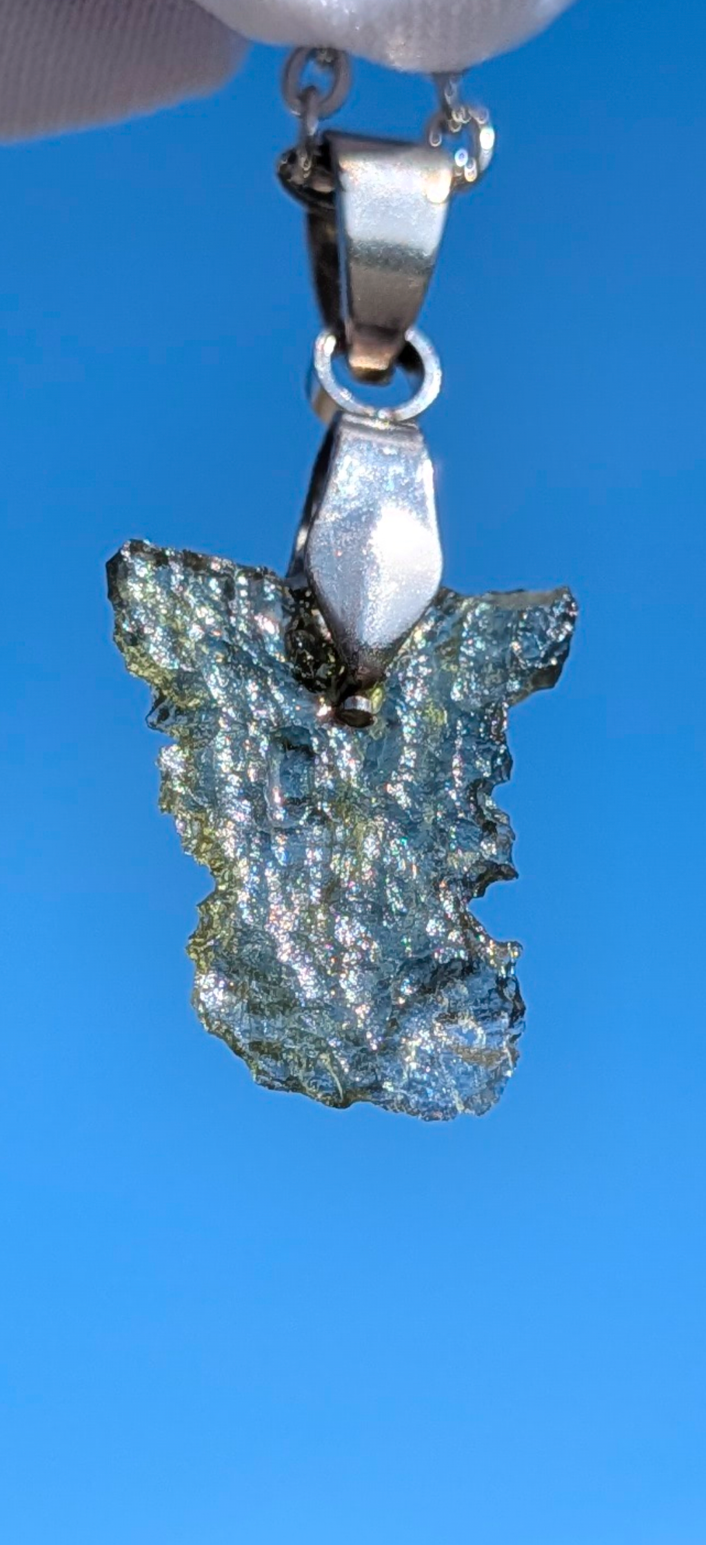 Moldavite Hand-Made Pendant #2 - 0.8g