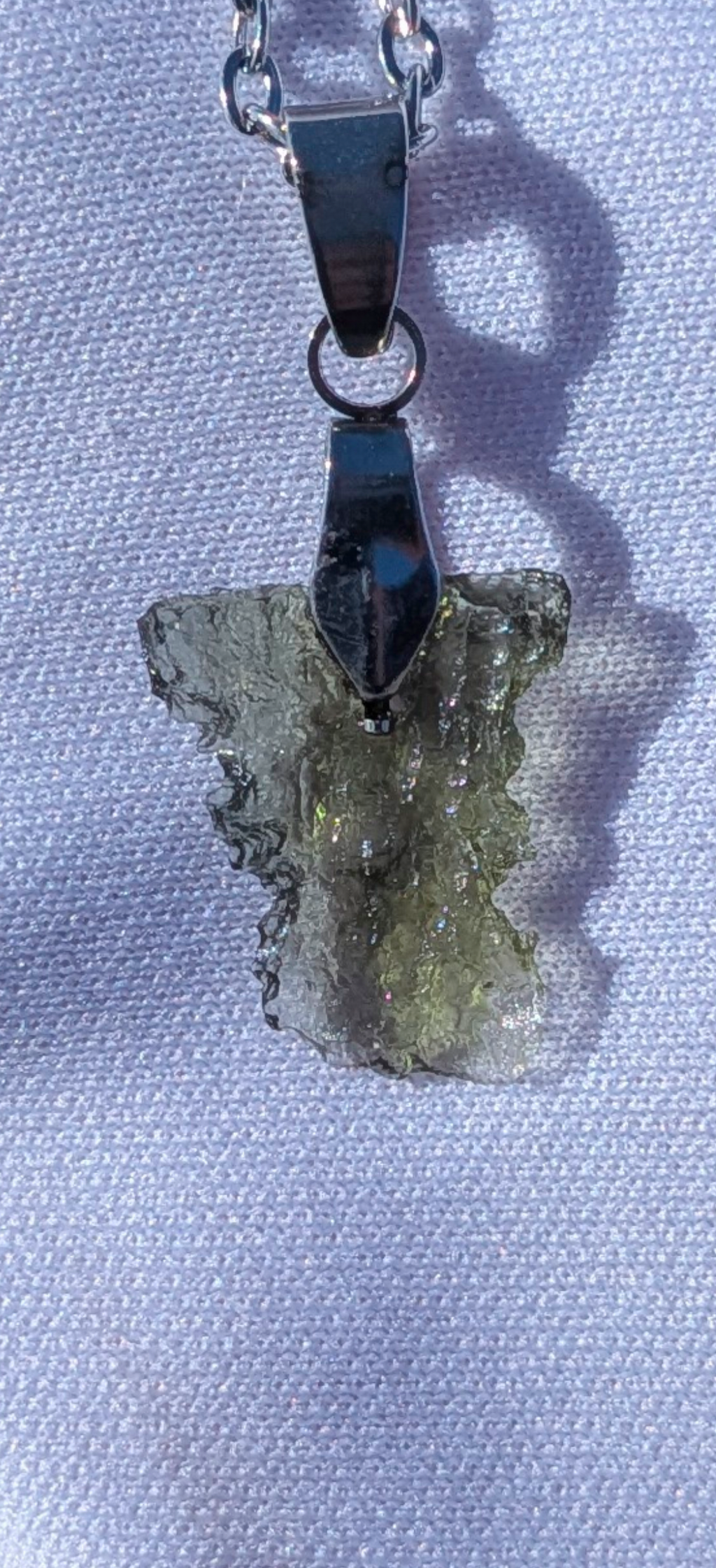 Moldavite Hand-Made Pendant #2 - 0.8g