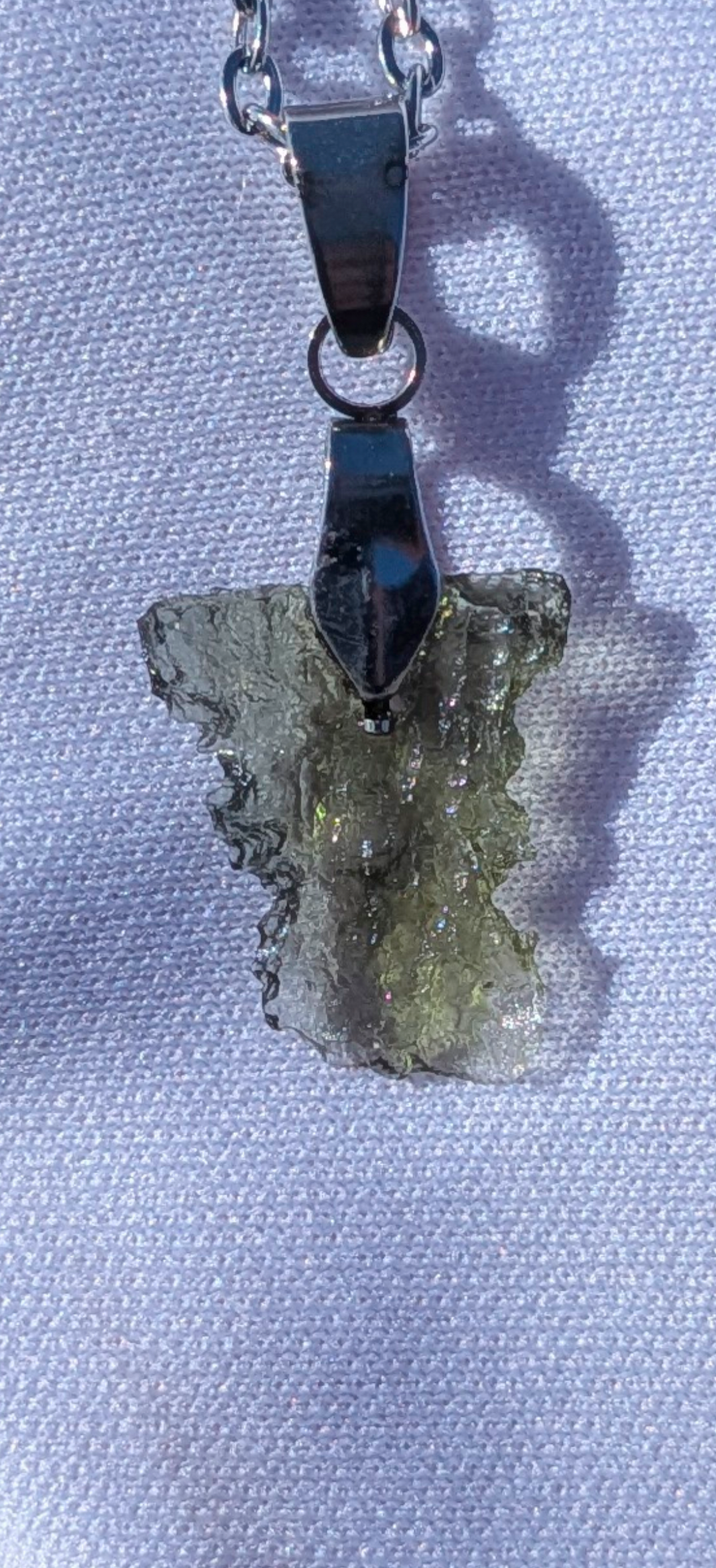 Moldavite Hand-Made Pendant #2 - 0.8g
