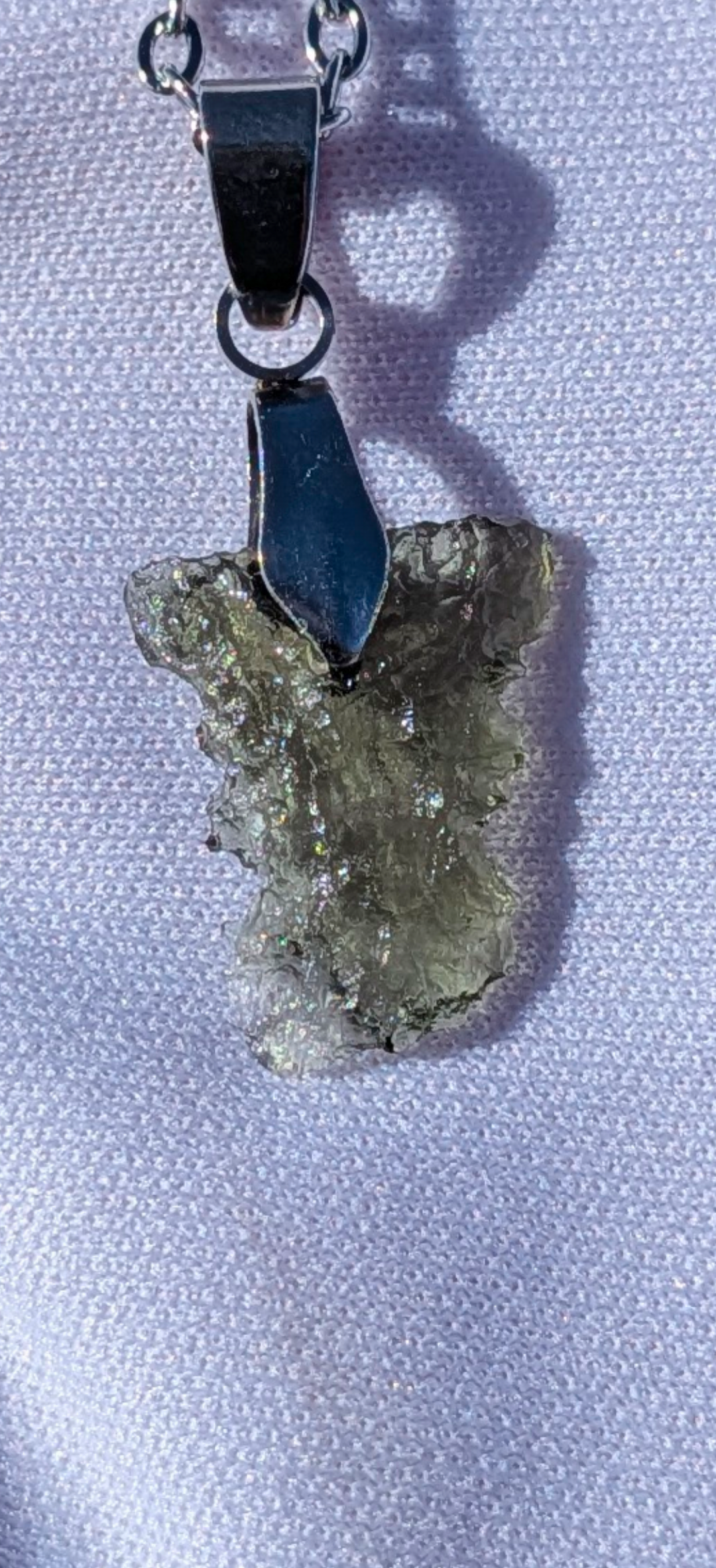 Moldavite Hand-Made Pendant #2 - 0.8g