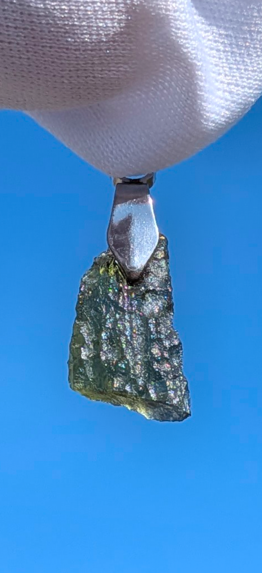 Moldavite Hand-Made Pendant #3 - 0.9g