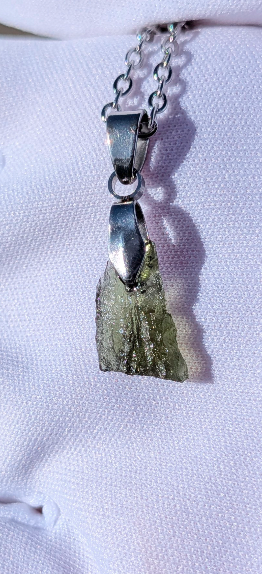 Moldavite Hand-Made Pendant #3 - 0.9g