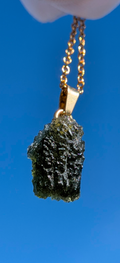 Moldavite Hand-Made Pendant #5 and Earrings Set - 1.79g+0.87g