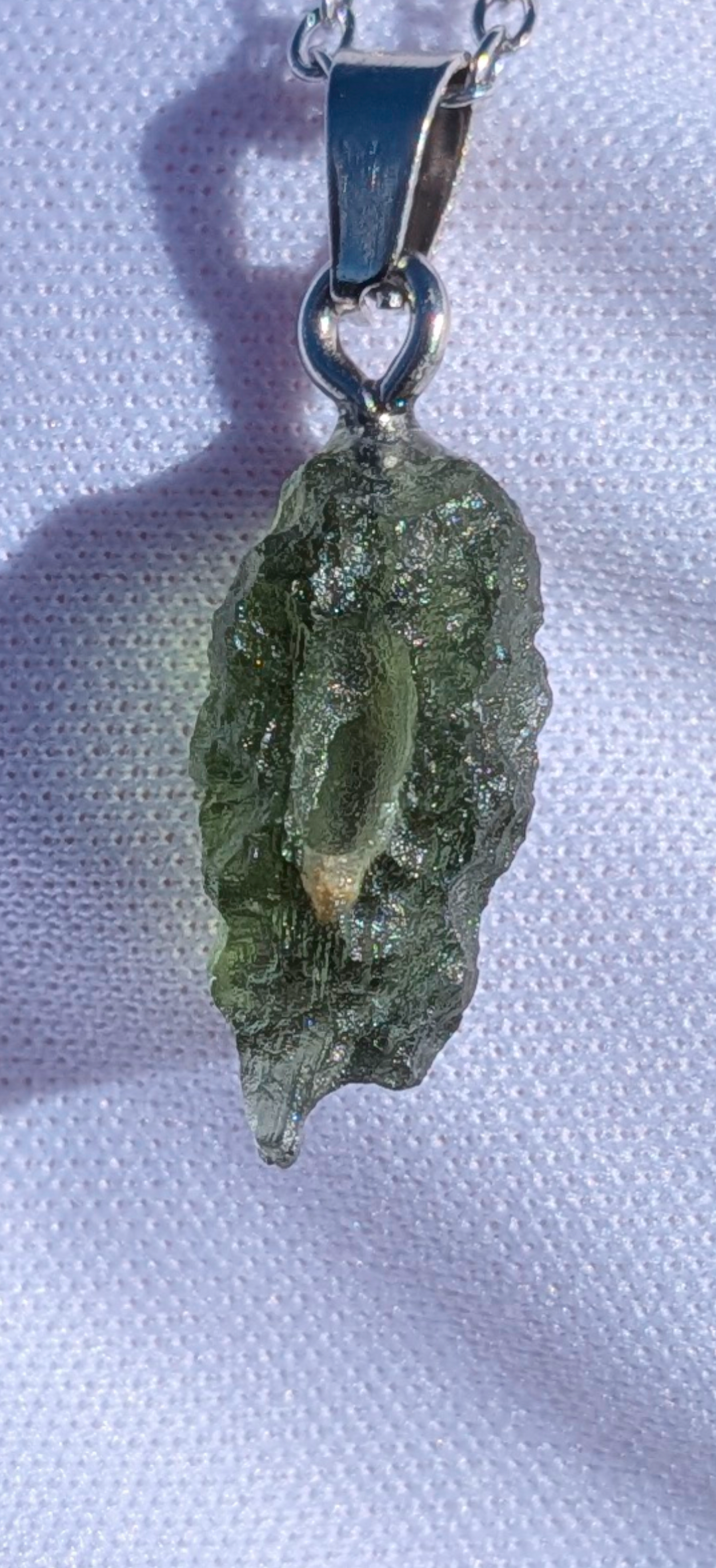 Moldavite Hand-Made Pendant #7 - 1.24g