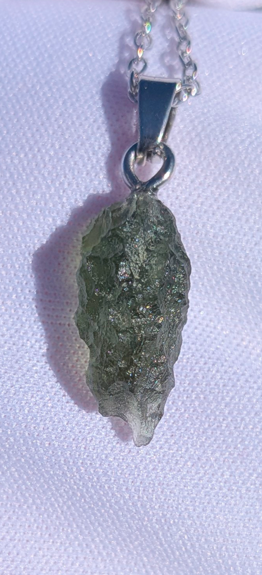 Moldavite Hand-Made Pendant #7 - 1.24g