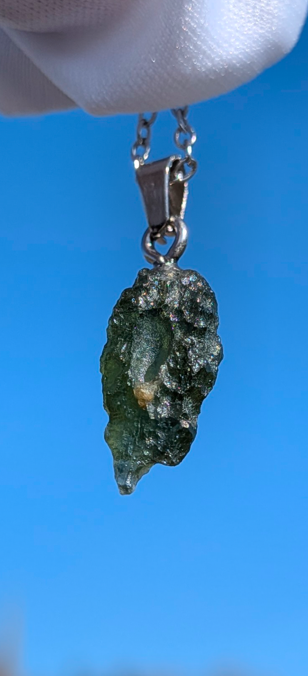 Moldavite Hand-Made Pendant #7 - 1.24g