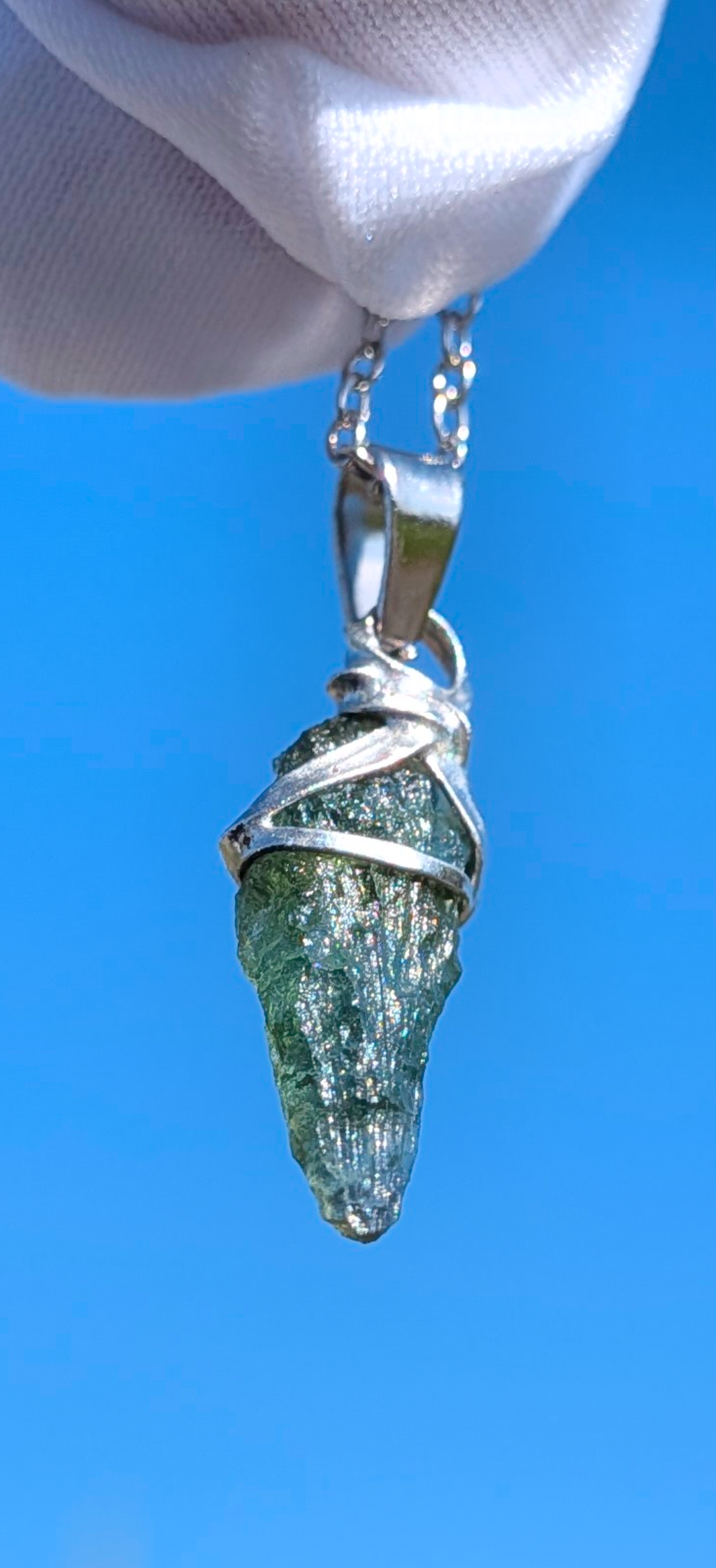 Moldavite Hand-Made Pendant #8 - 1.02g