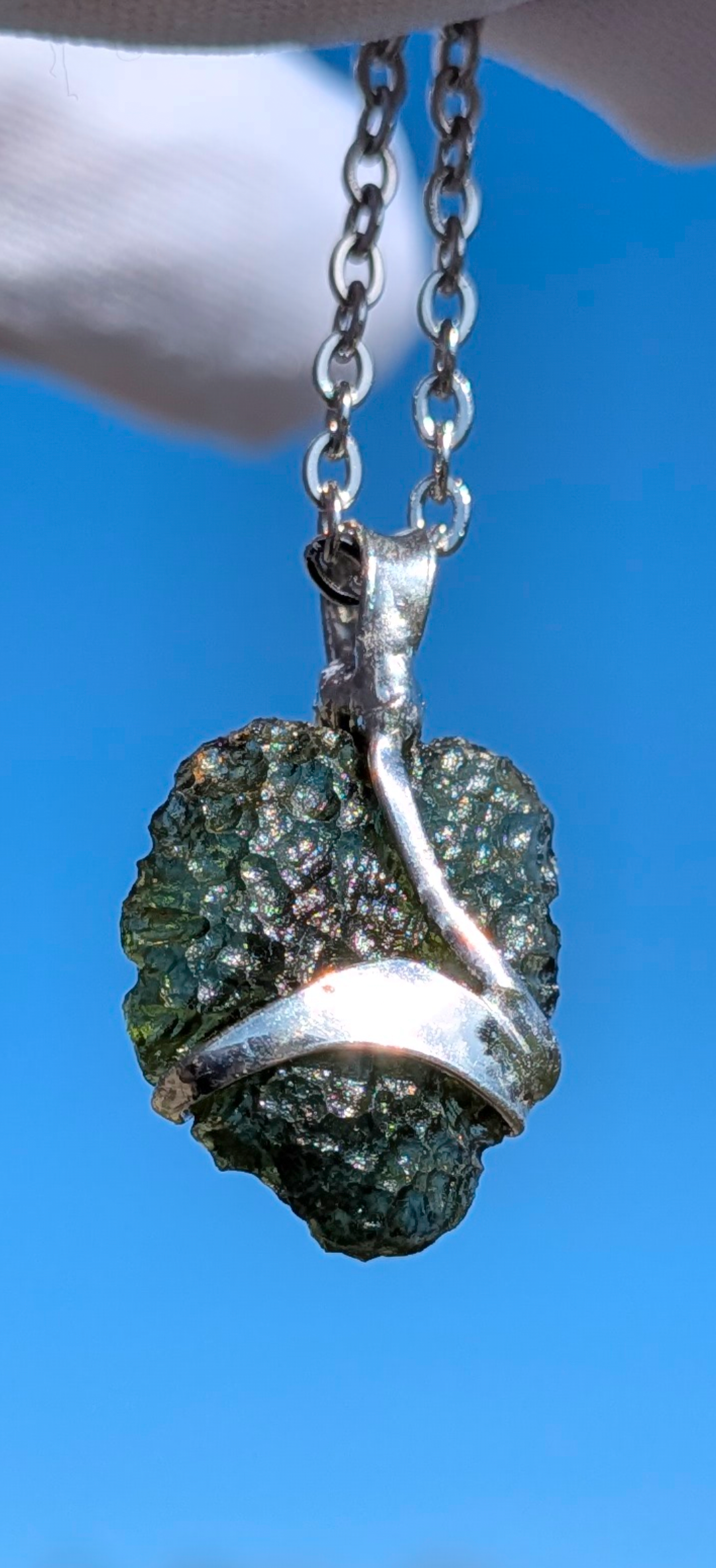 Moldavite Hand-Made Pendant #17 - 2.27g