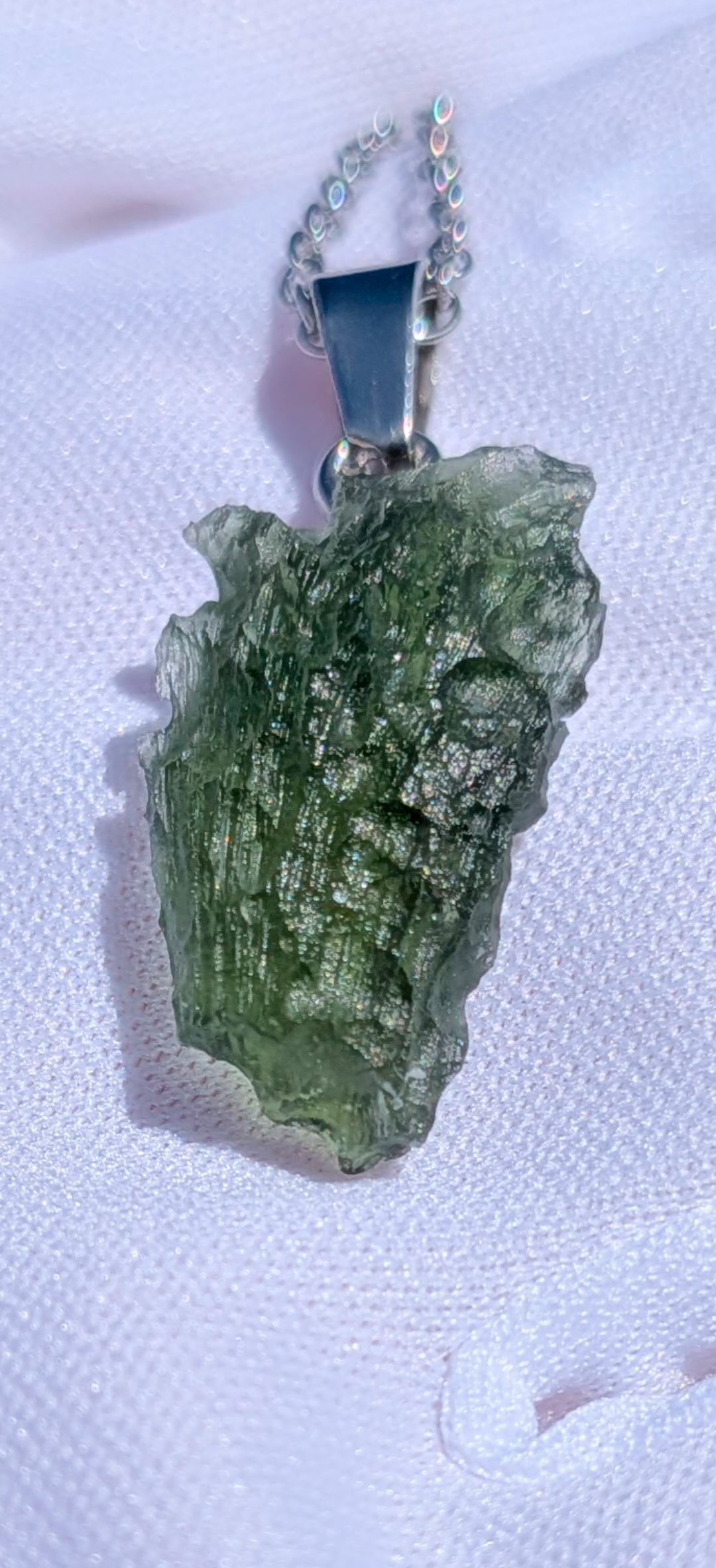 Moldavite Hand-Made Pendant #18 - 2.04g