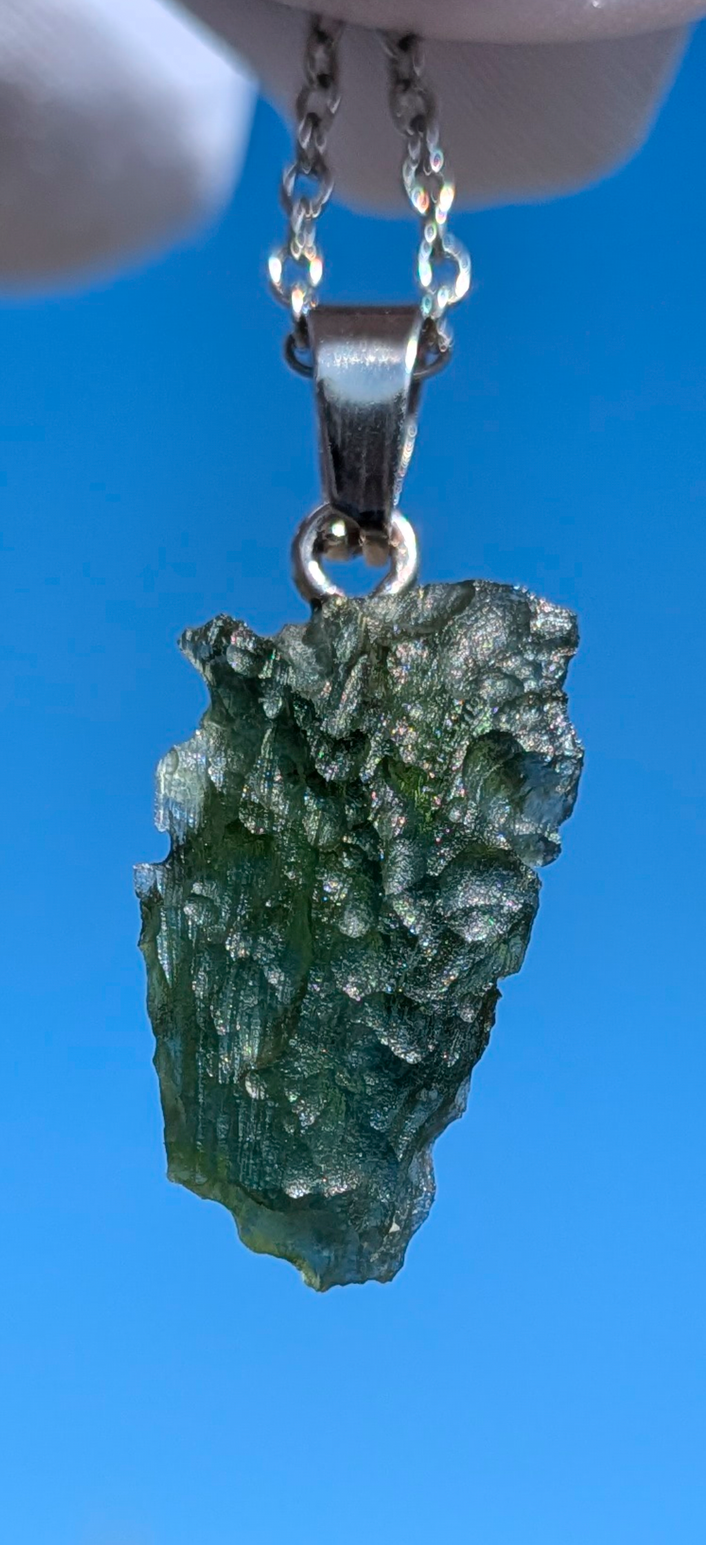 Moldavite Hand-Made Pendant #18 - 2.04g