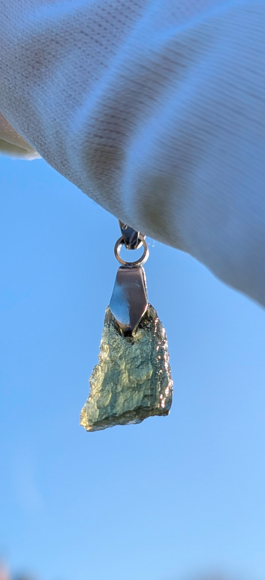 Moldavite Hand-Made Pendant #3 - 0.9g