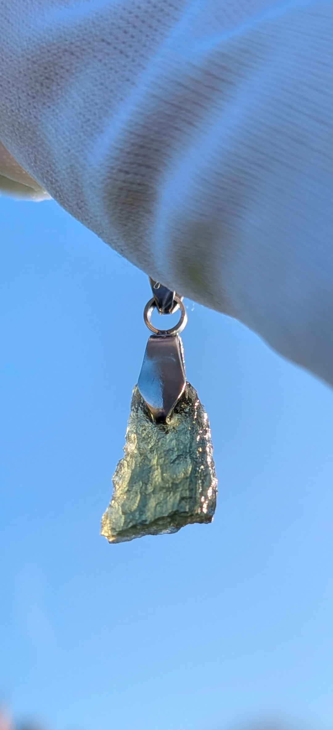 Moldavite Hand-Made Pendant #3 - 0.9g