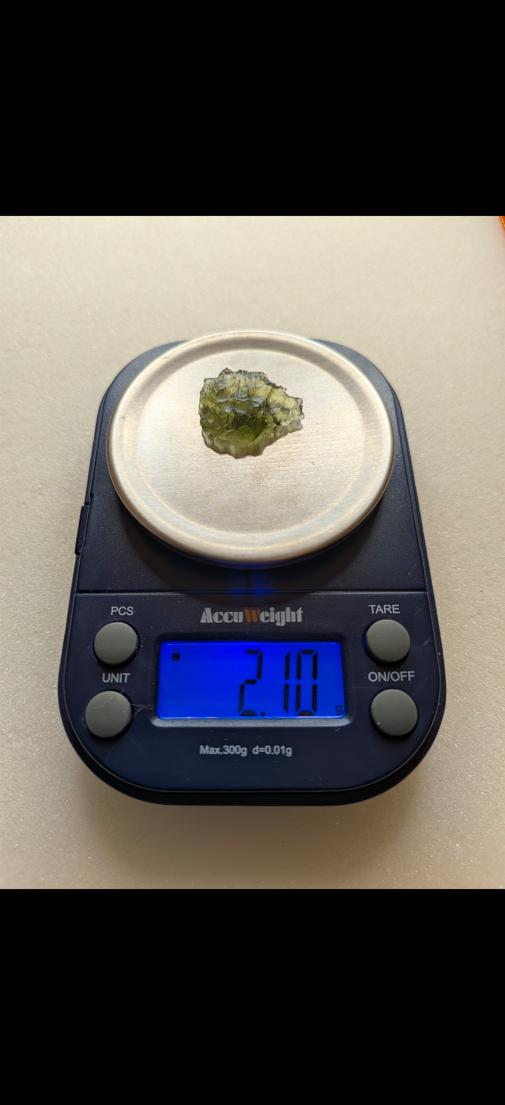 Small Moldavite From Chrastany #2 - 2.10g