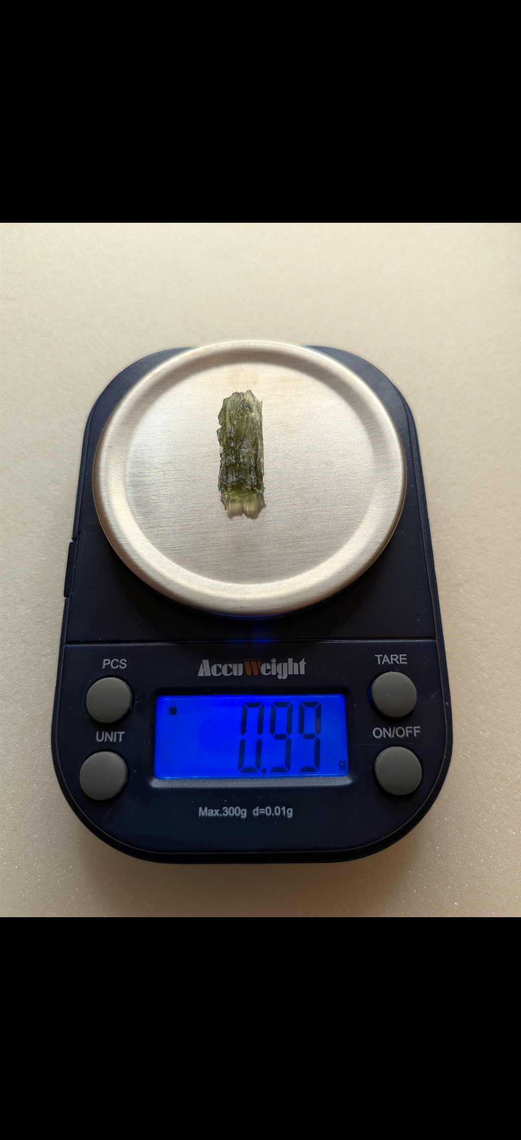 Small Moldavite From Chrastany #10 - 0.99g