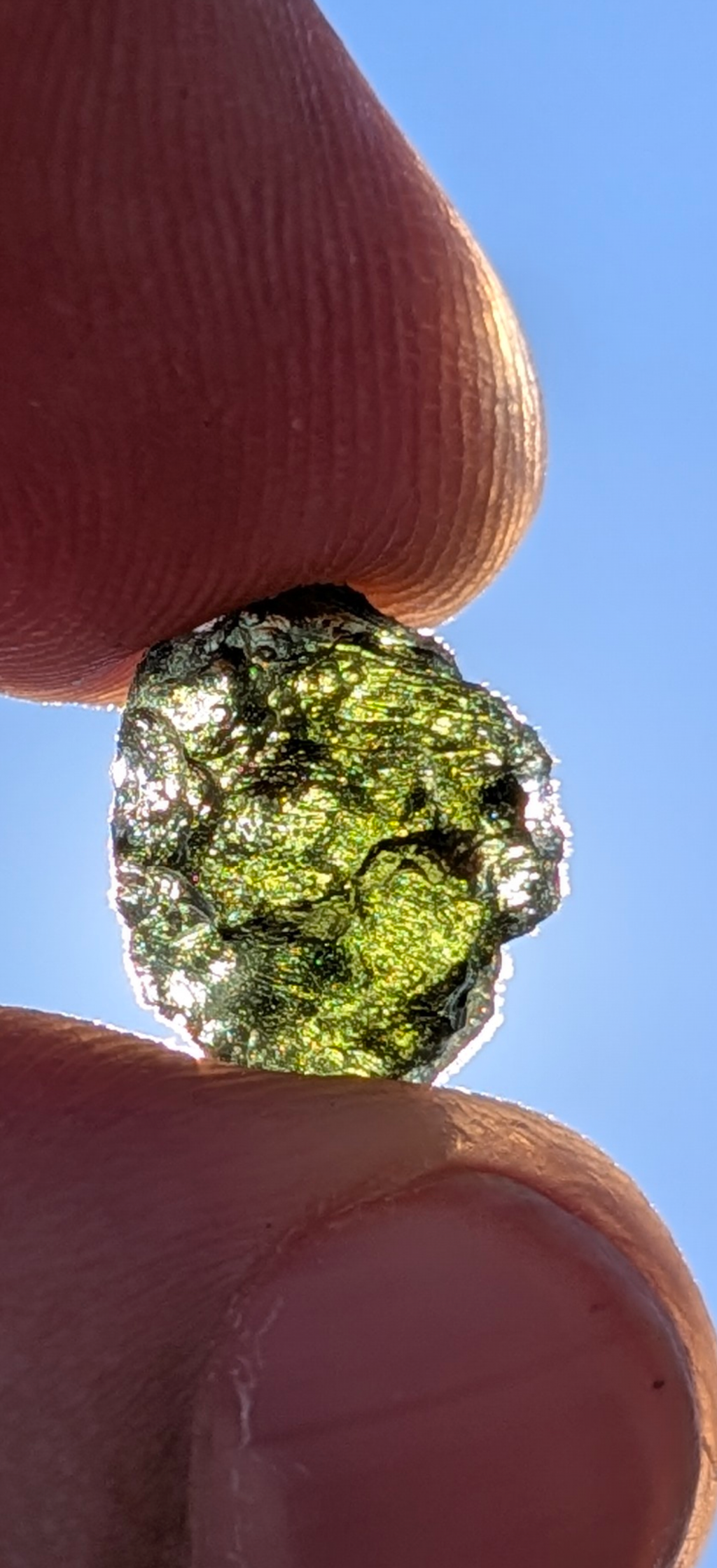 A++ Grade Small Ball Shaped Moldavite From Chlum #19 - 0.88g