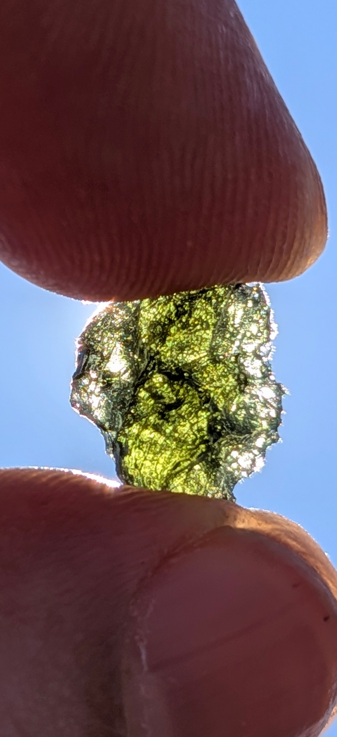 A++ Grade Small Ball Shaped Moldavite From Chlum #19 - 0.88g