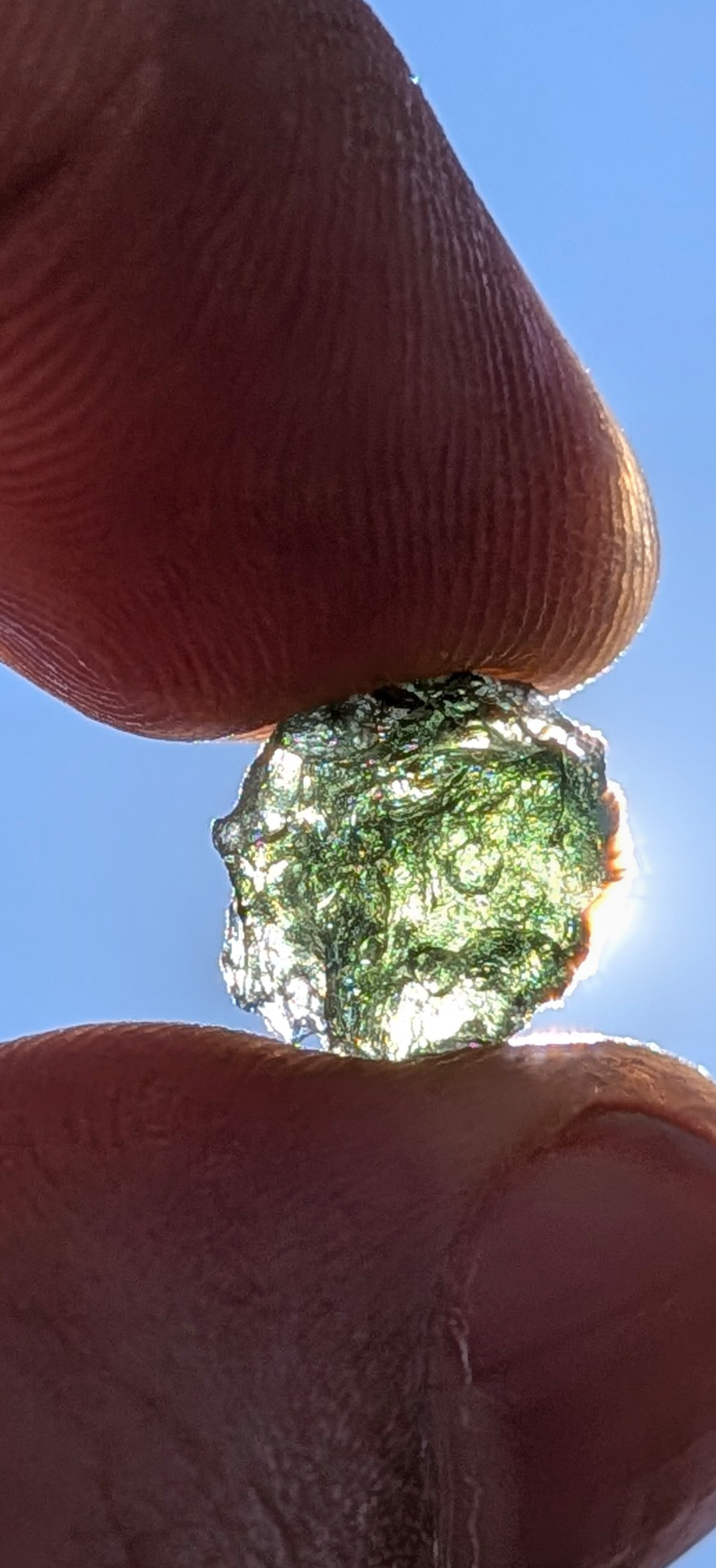 A++ Grade Small Ball Shaped Moldavite From Maly Chlum #21 - 0.79g (Copy)