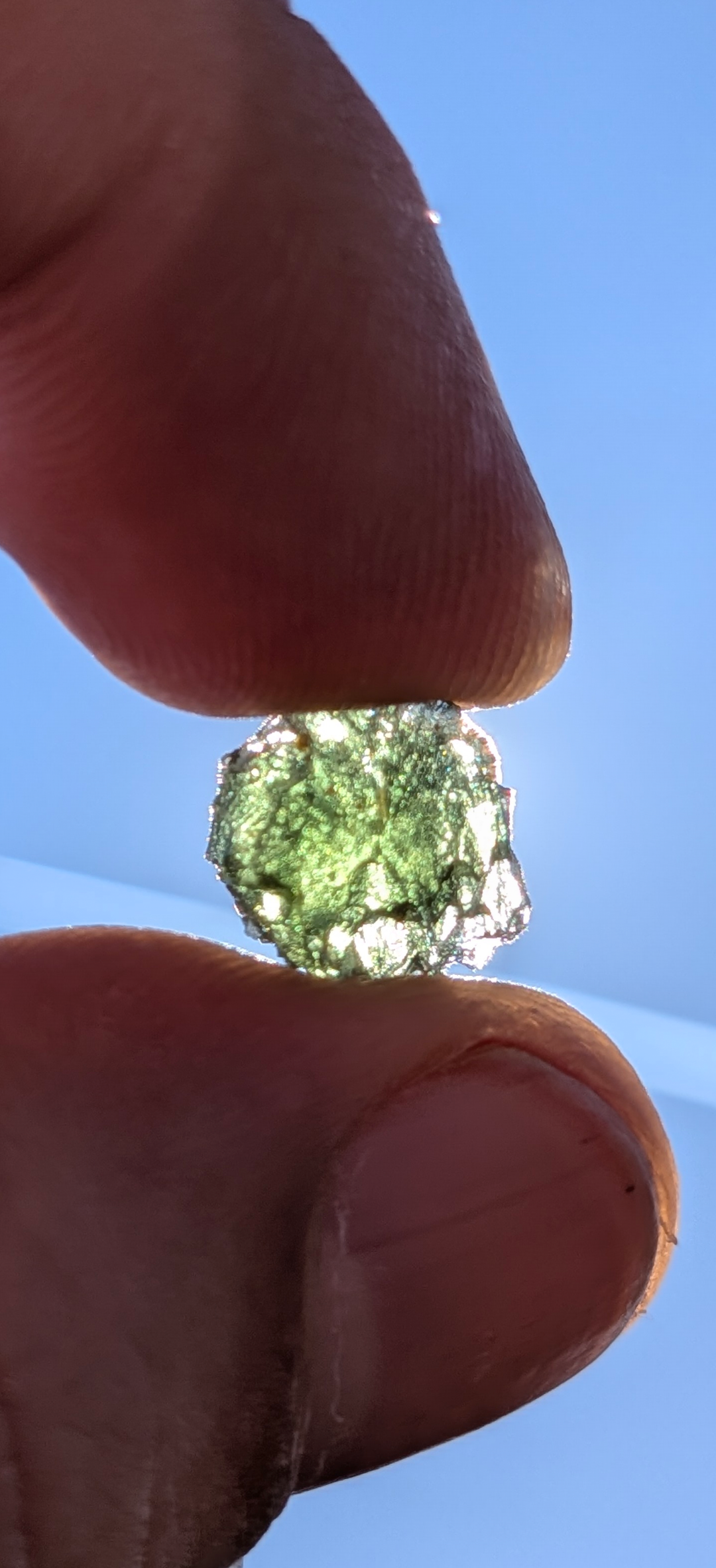 A++ Grade Small Ball Shaped Moldavite From Maly Chlum #21 - 0.79g (Copy)