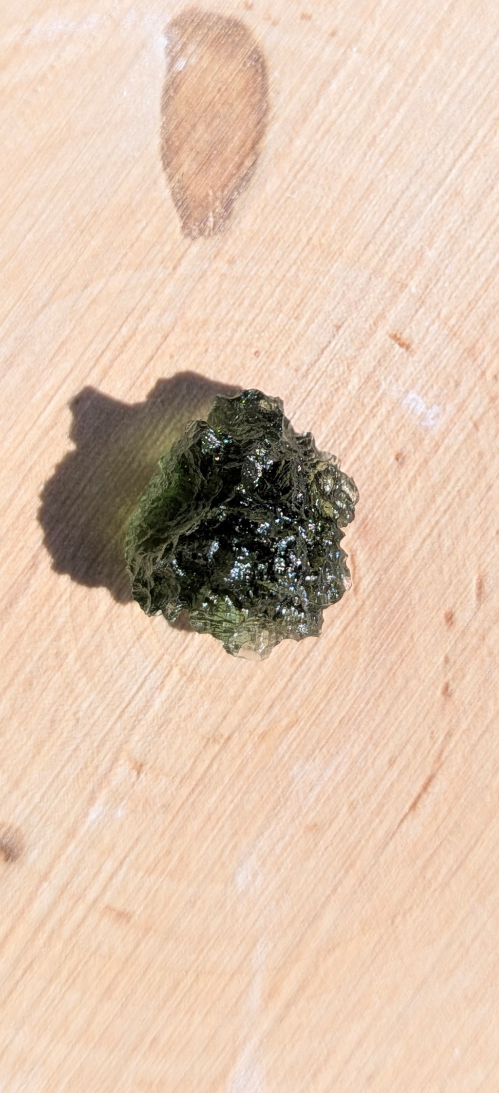 A+++ Grade Small Ball Shaped Moldavite From Besednice #18 - 1.26g