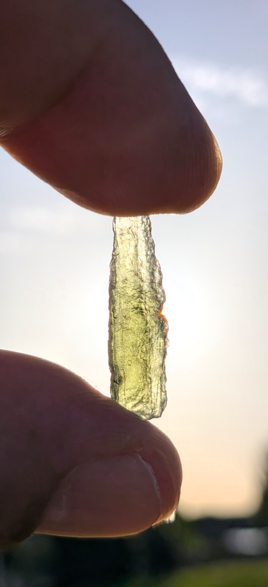 Caged Moldavite with Chain #24-25