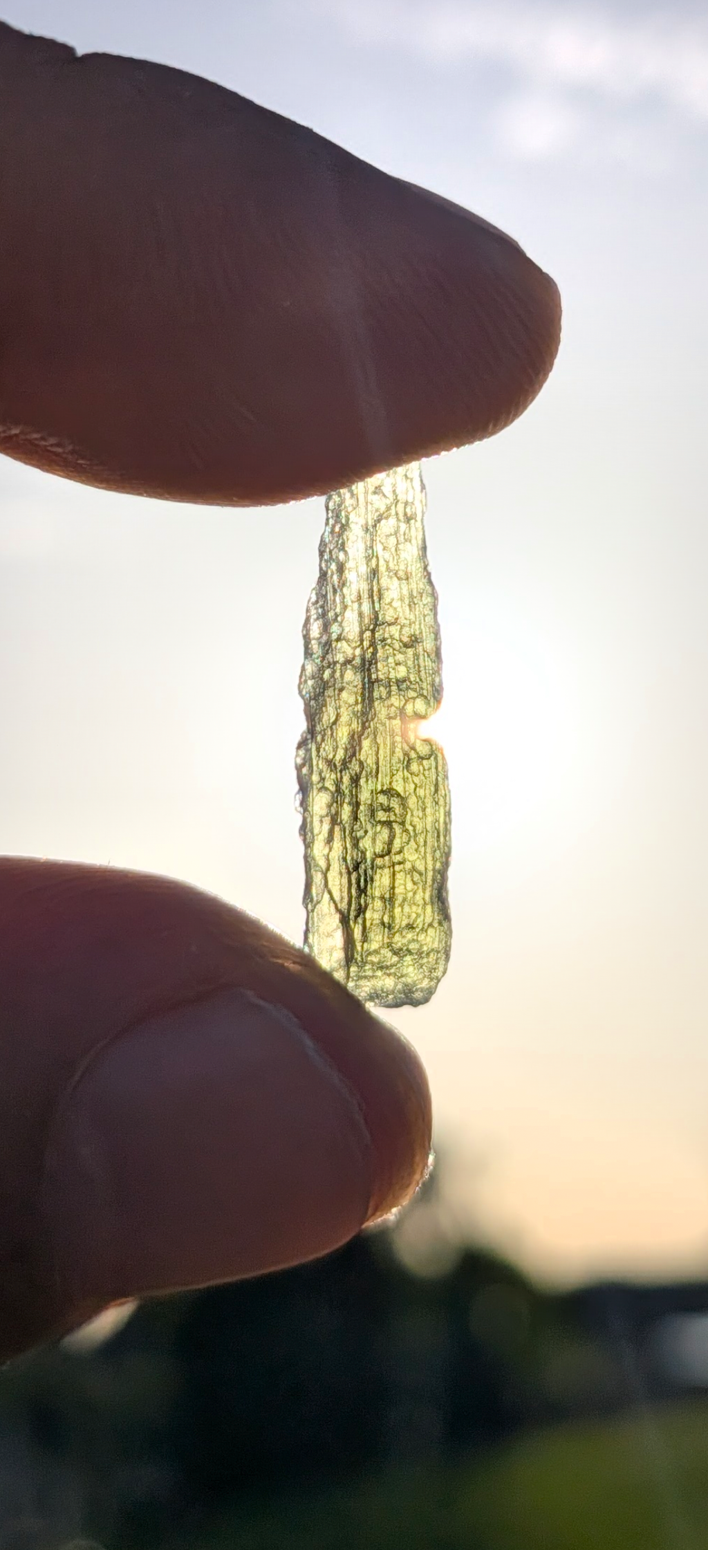 Caged Moldavite with Chain #24-25