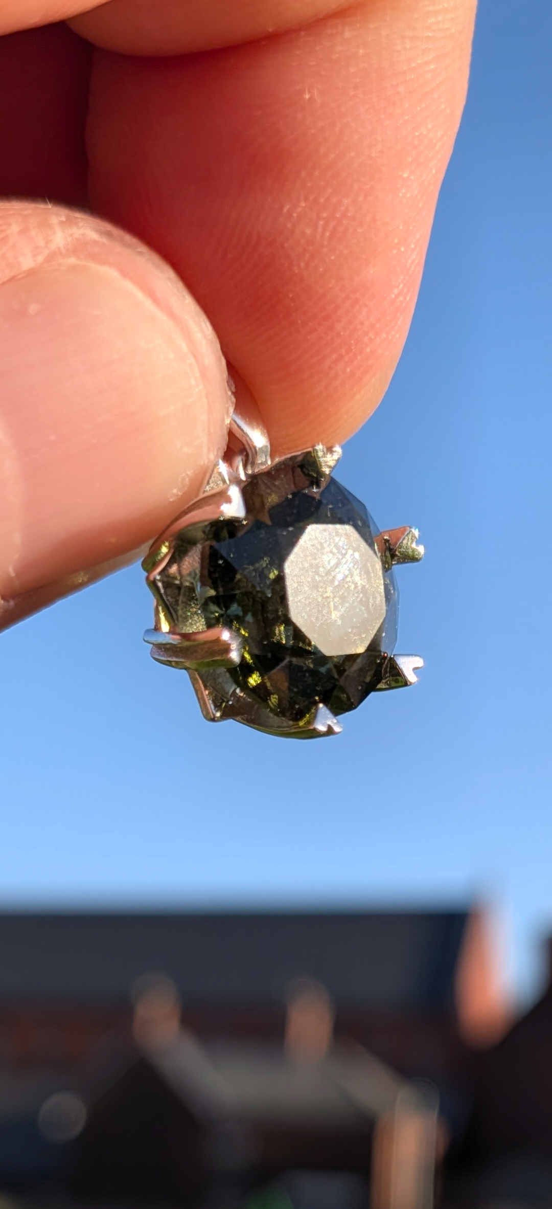 Star Cut Moldavite Gemstone In 925 Silver #31 - 6.05ct