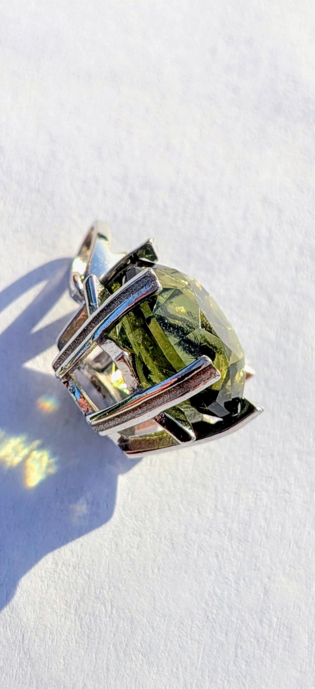 Star Cut Moldavite Gemstone In 925 Silver #31 - 6.05ct