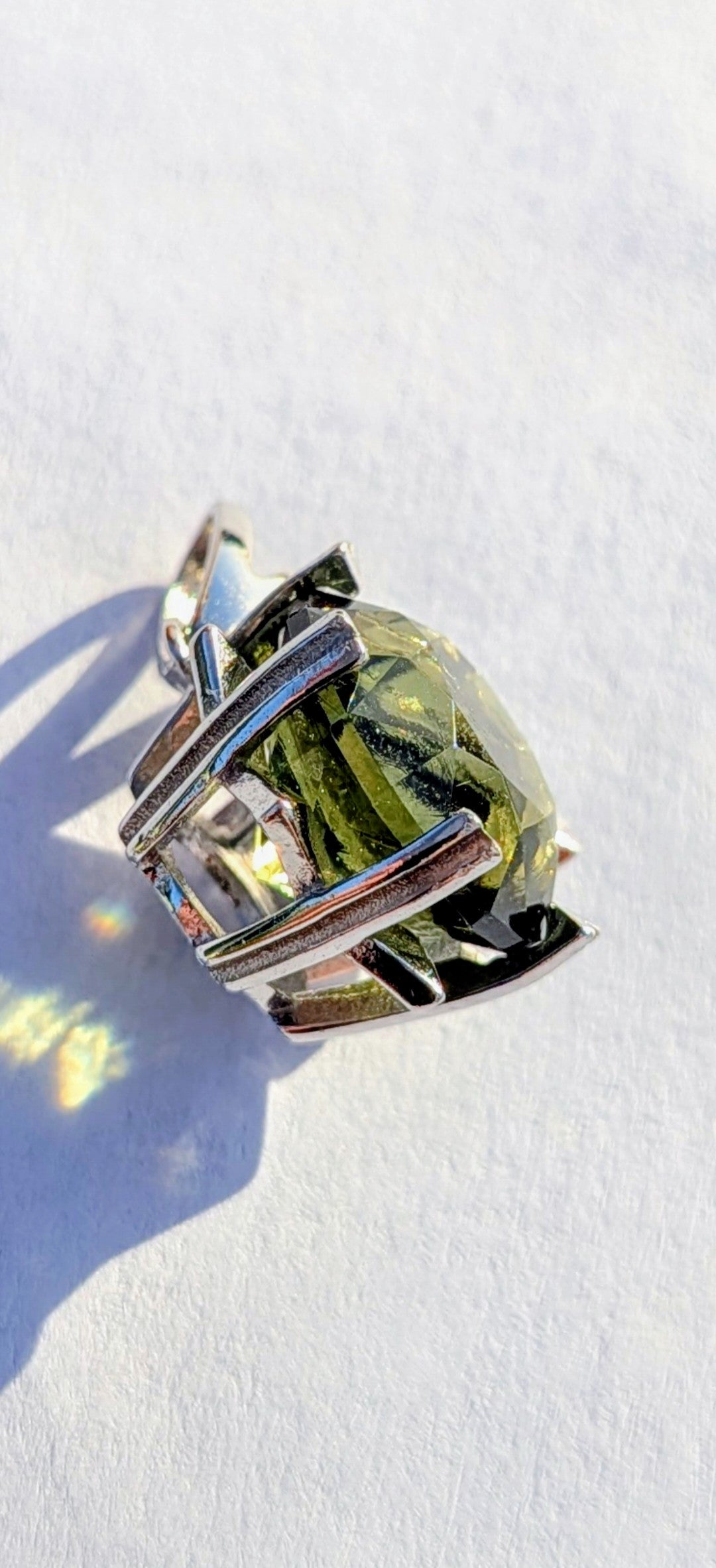 Star Cut Moldavite Gemstone In 925 Silver #31 - 6.05ct