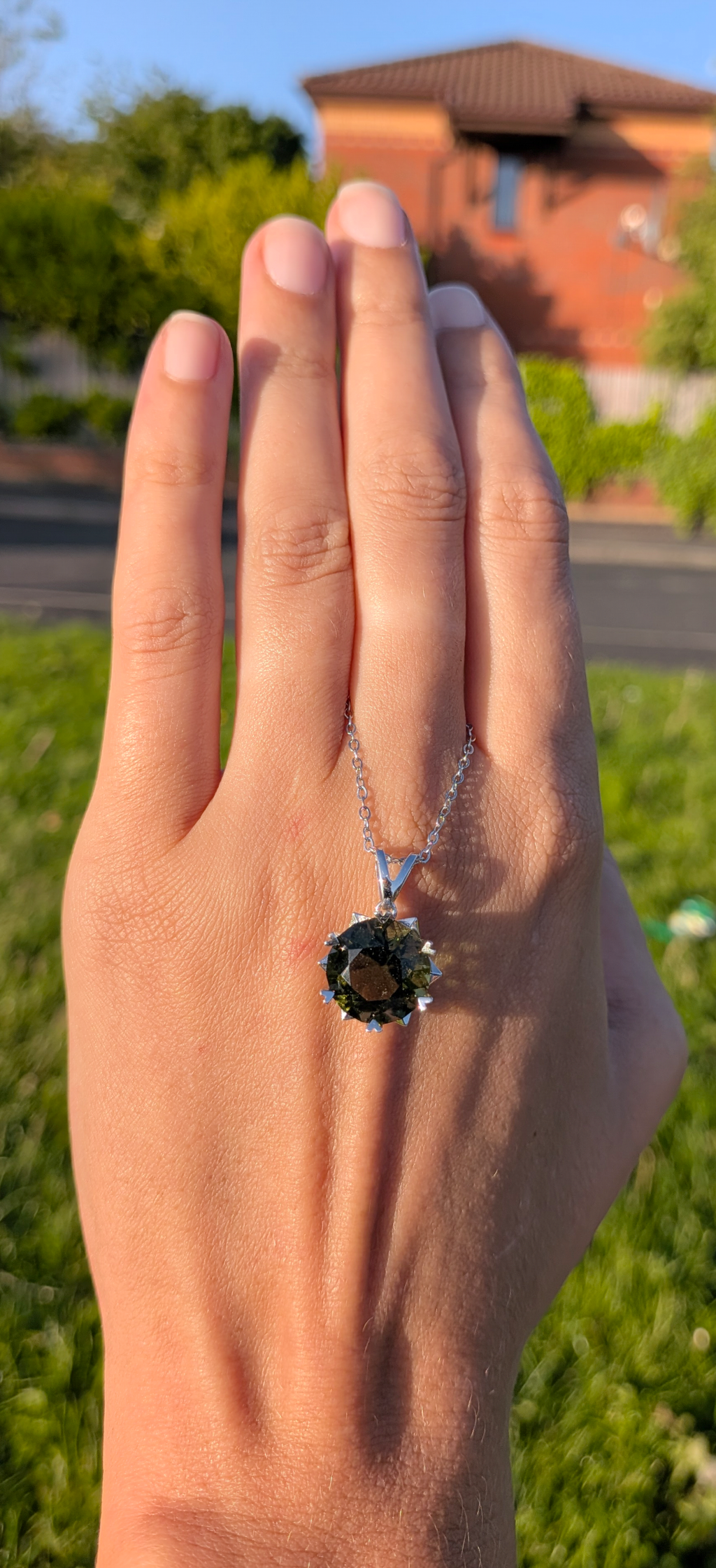 Star Cut Moldavite Gemstone In 925 Silver #31 - 6.05ct