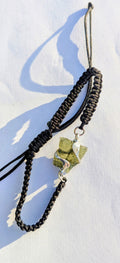 Fabric Bracelet With A Moldavite From Chlum 0,7g #48