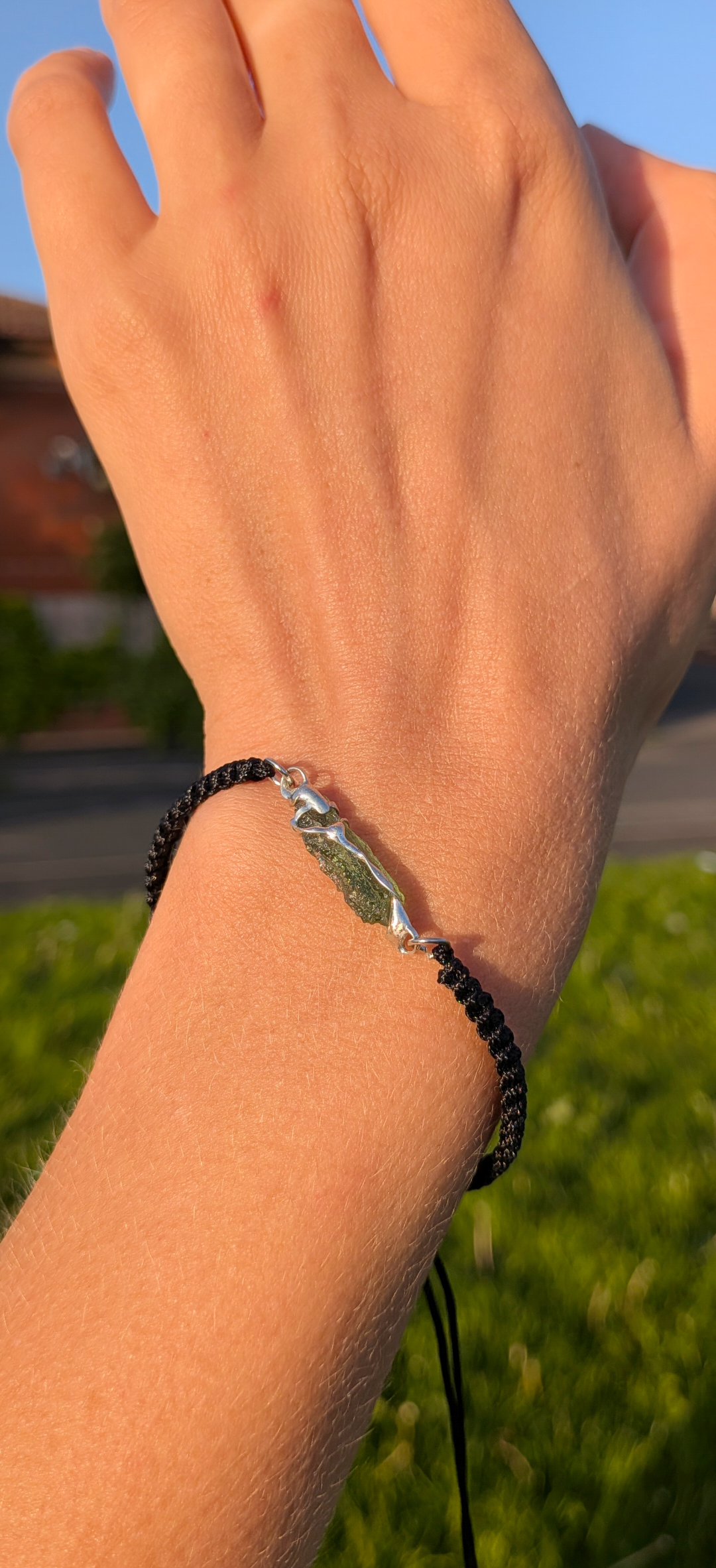 Fabric Bracelet With A Moldavite From Jakule 0,7g #49 (Copy)