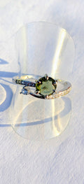 Moldavite Gemstone Ring 0,5ct #55