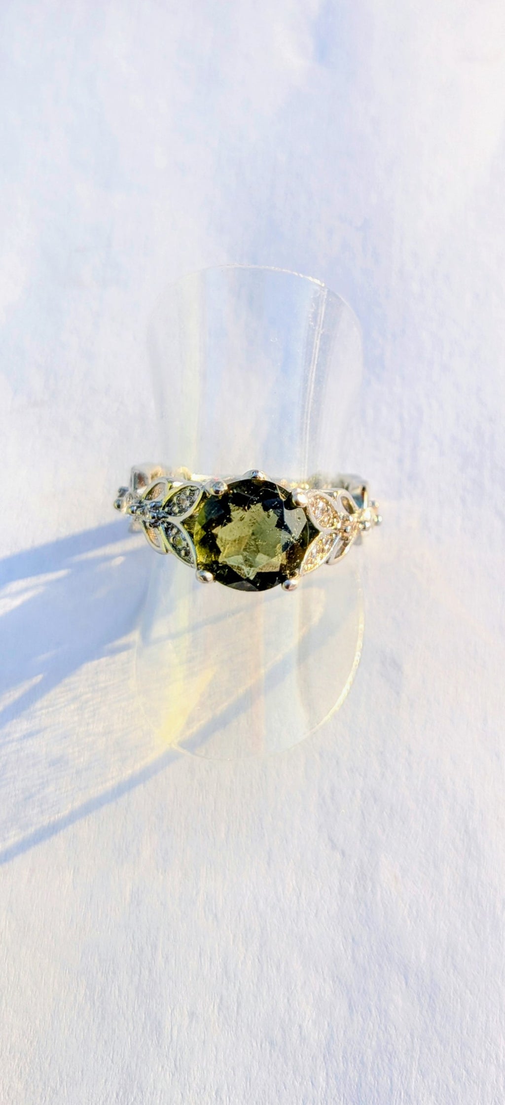 Moldavite Gemstone Ring 1,7ct #58