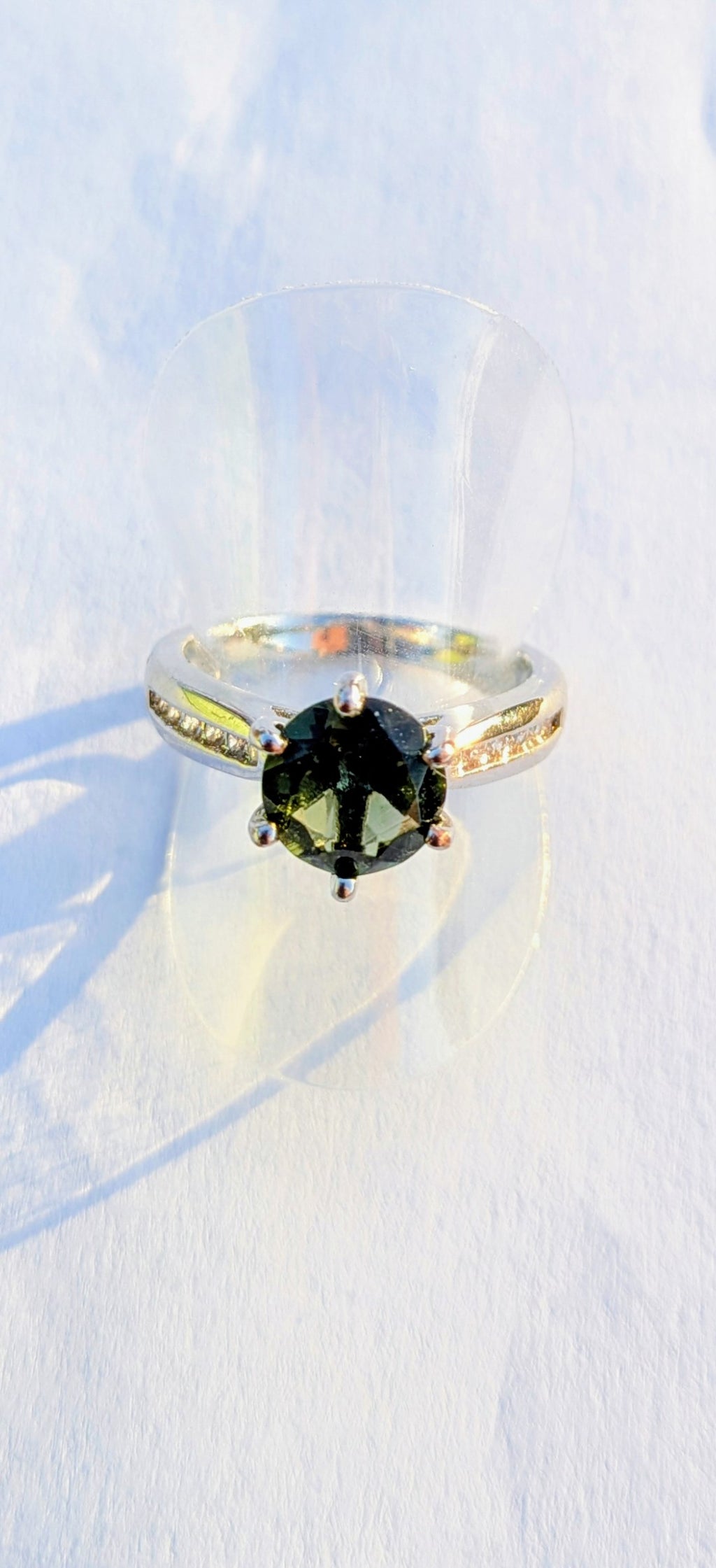 Moldavite Gemstone Ring 1,7ct #59