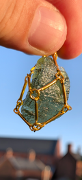 Gold Plated Caged Freeform Pendant - Chlum 4,2g #62