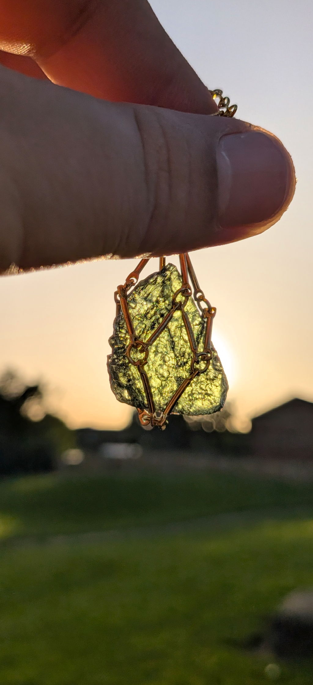 Gold Plated Caged Freeform Pendant - Marouskovo Pole 4,2g #63