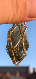 Gold Plated Caged Freeform Pendant - Olesnice 3,95g #64