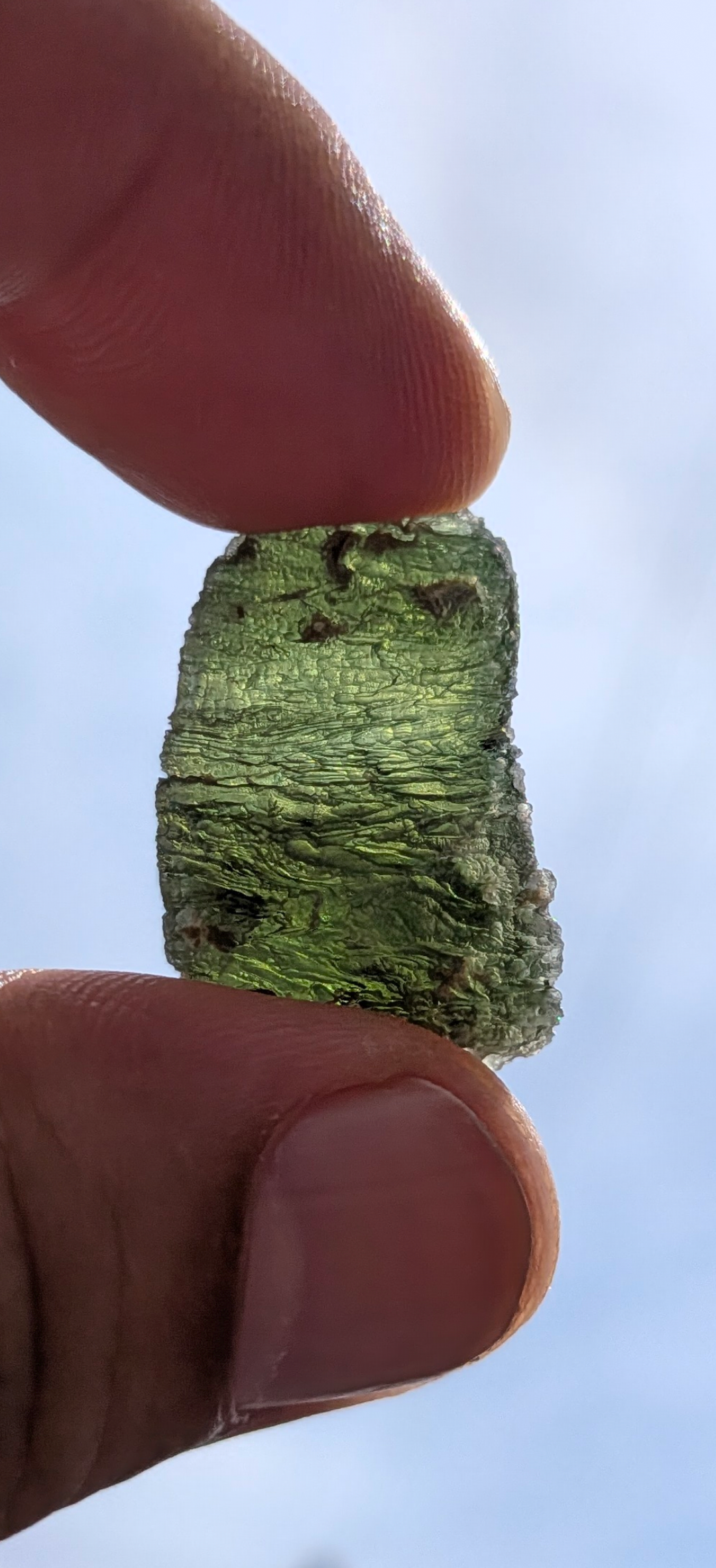 A++ Grade Frosty Moldavite From Bartochov #46- 6,8g