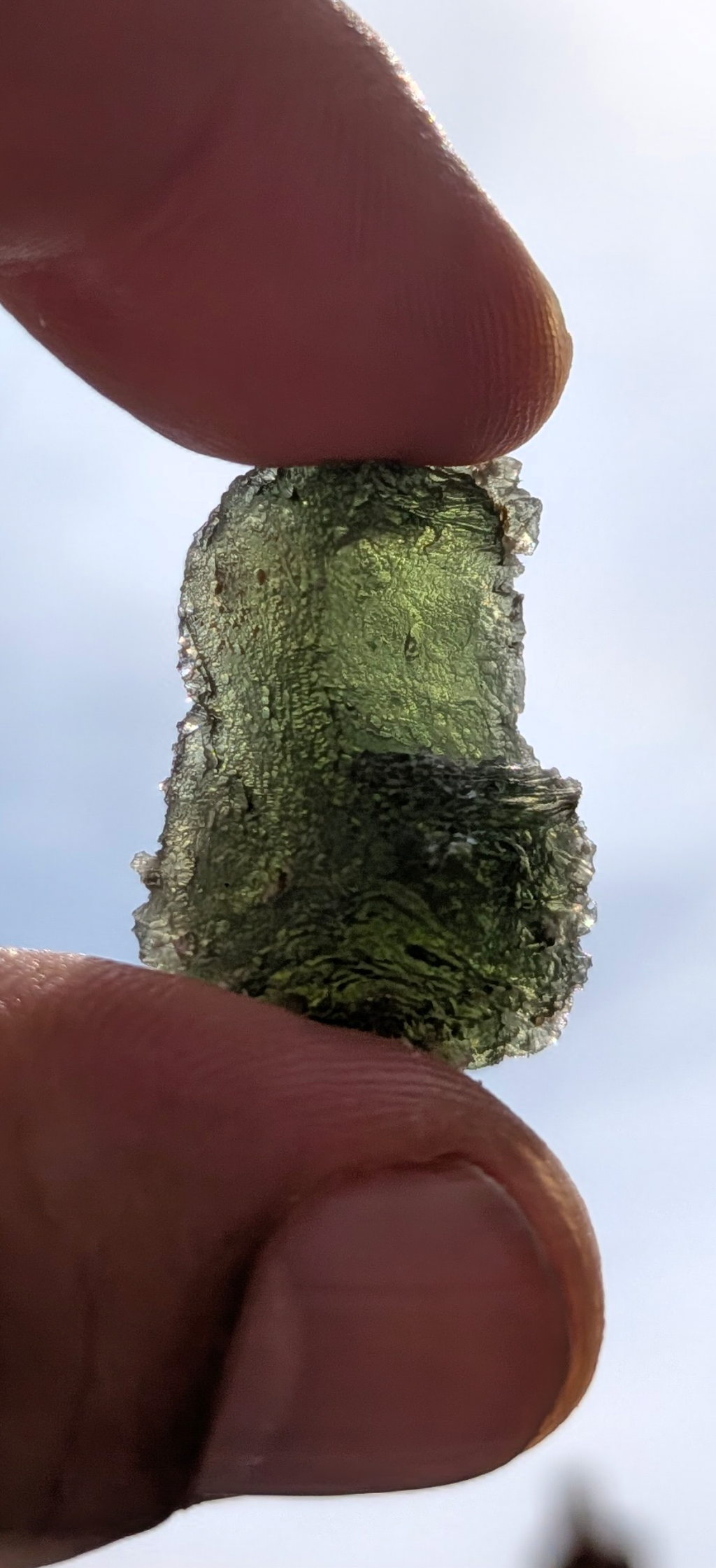 A++ Grade Frosty Moldavite From Bartochov #46- 6,8g