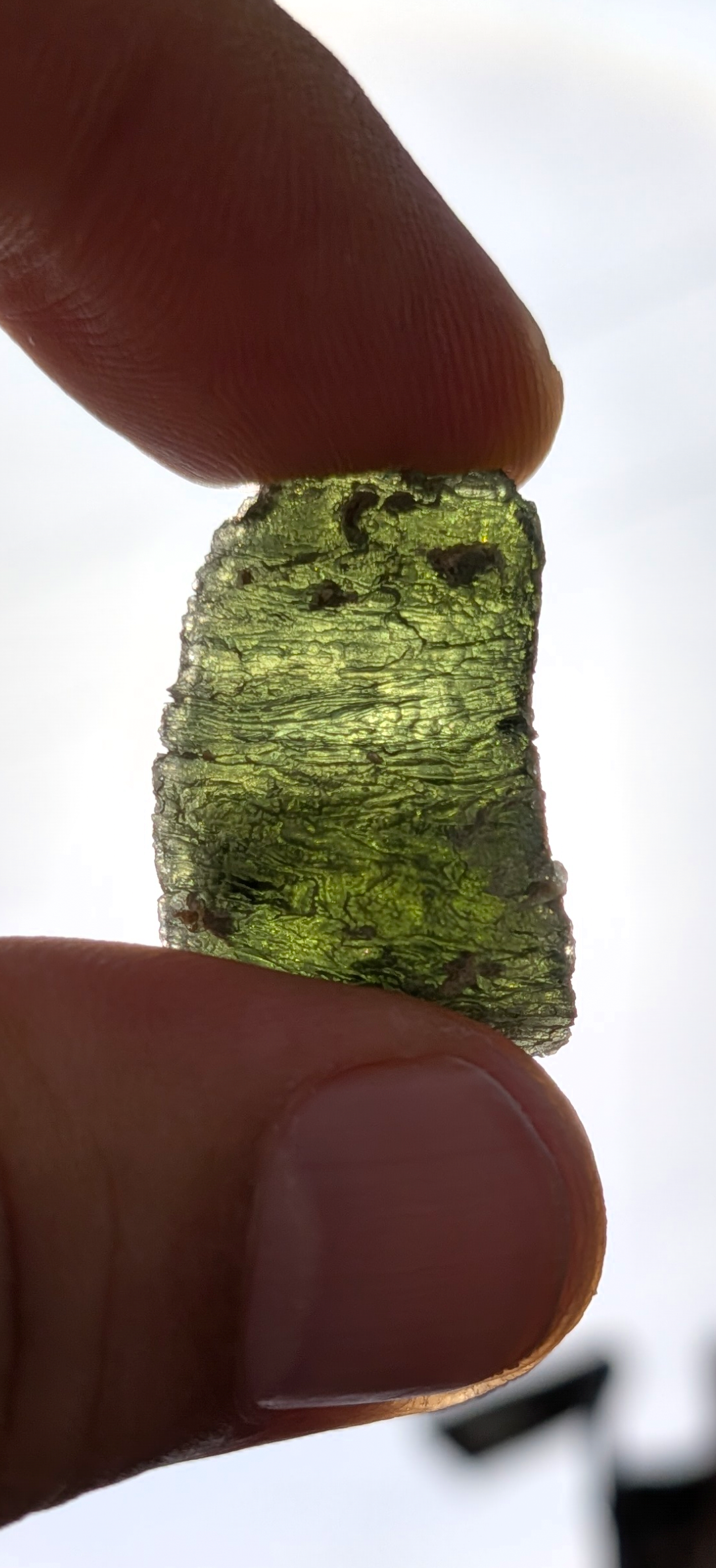 A++ Grade Frosty Moldavite From Bartochov #46- 6,8g