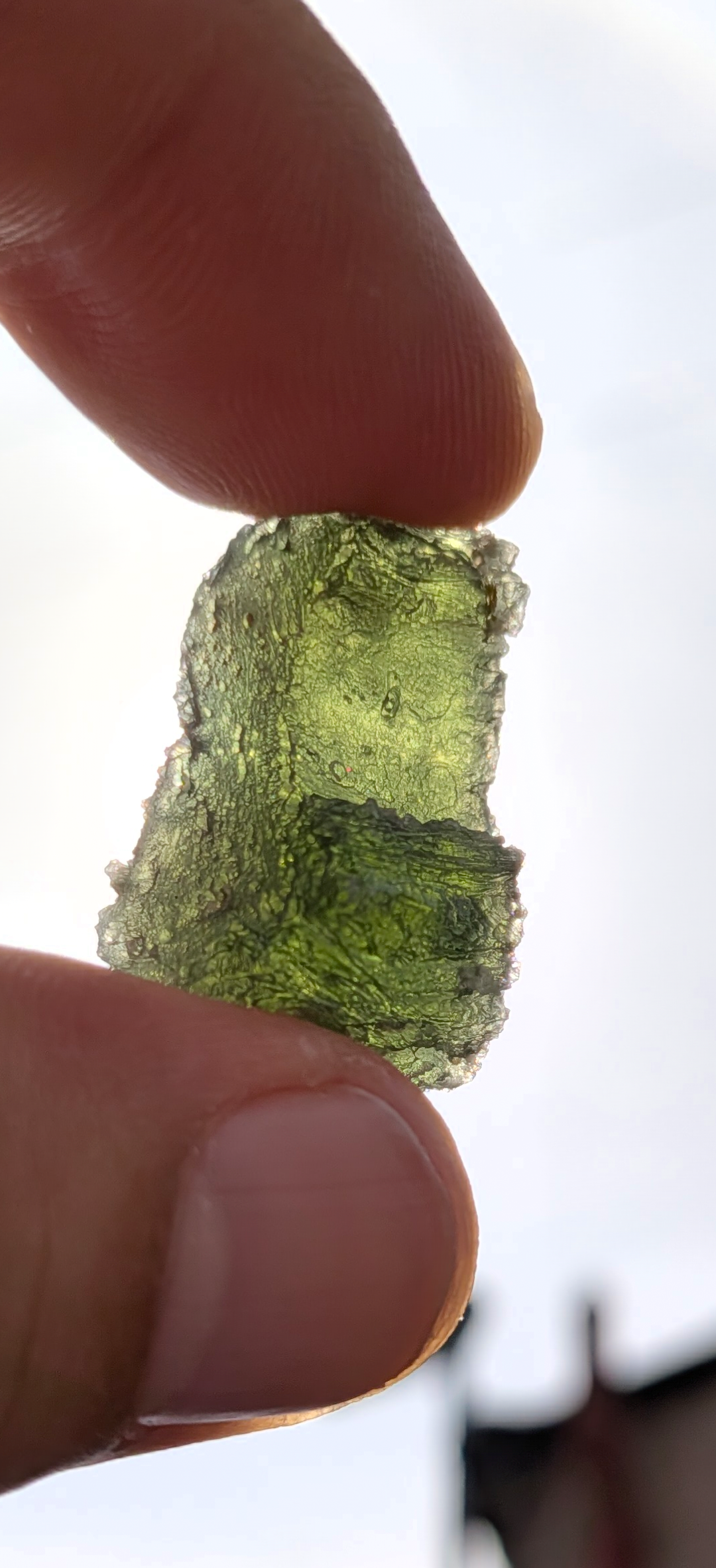 A++ Grade Frosty Moldavite From Bartochov #46- 6,8g