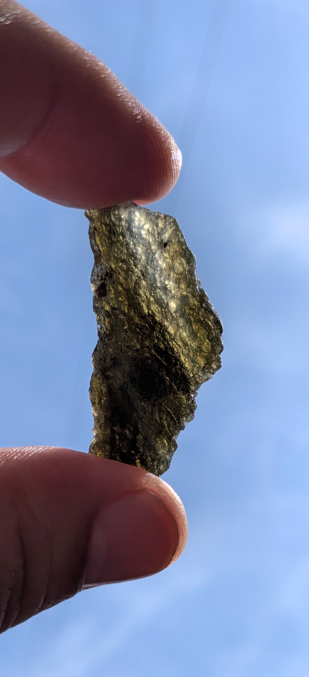 A++ Grade Moldavite From Nesmen - Louka #60 - 4.97g