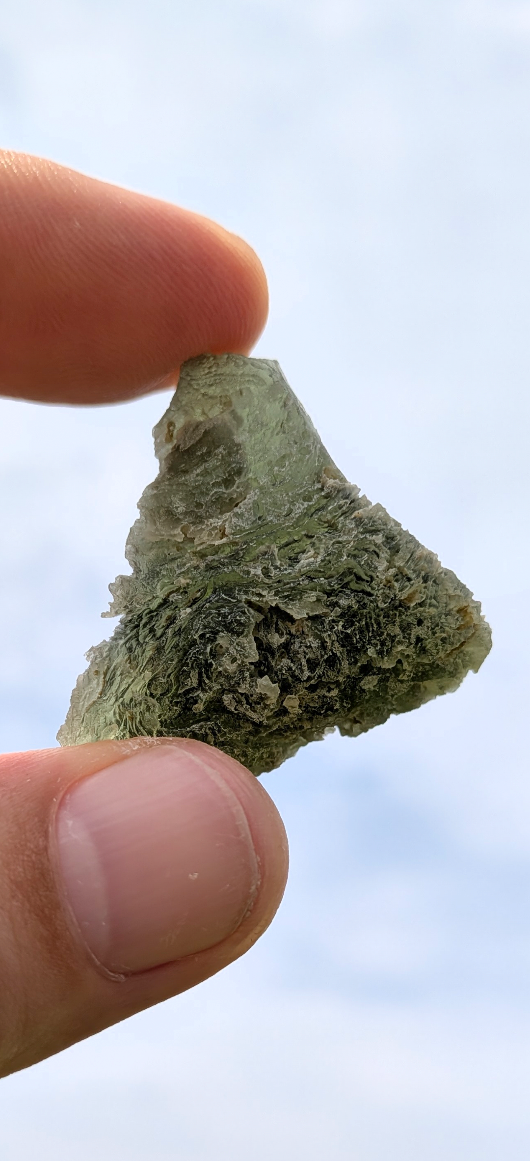 A+++ Grade Frosty Moldavite From Bartochov #80- 13,39g