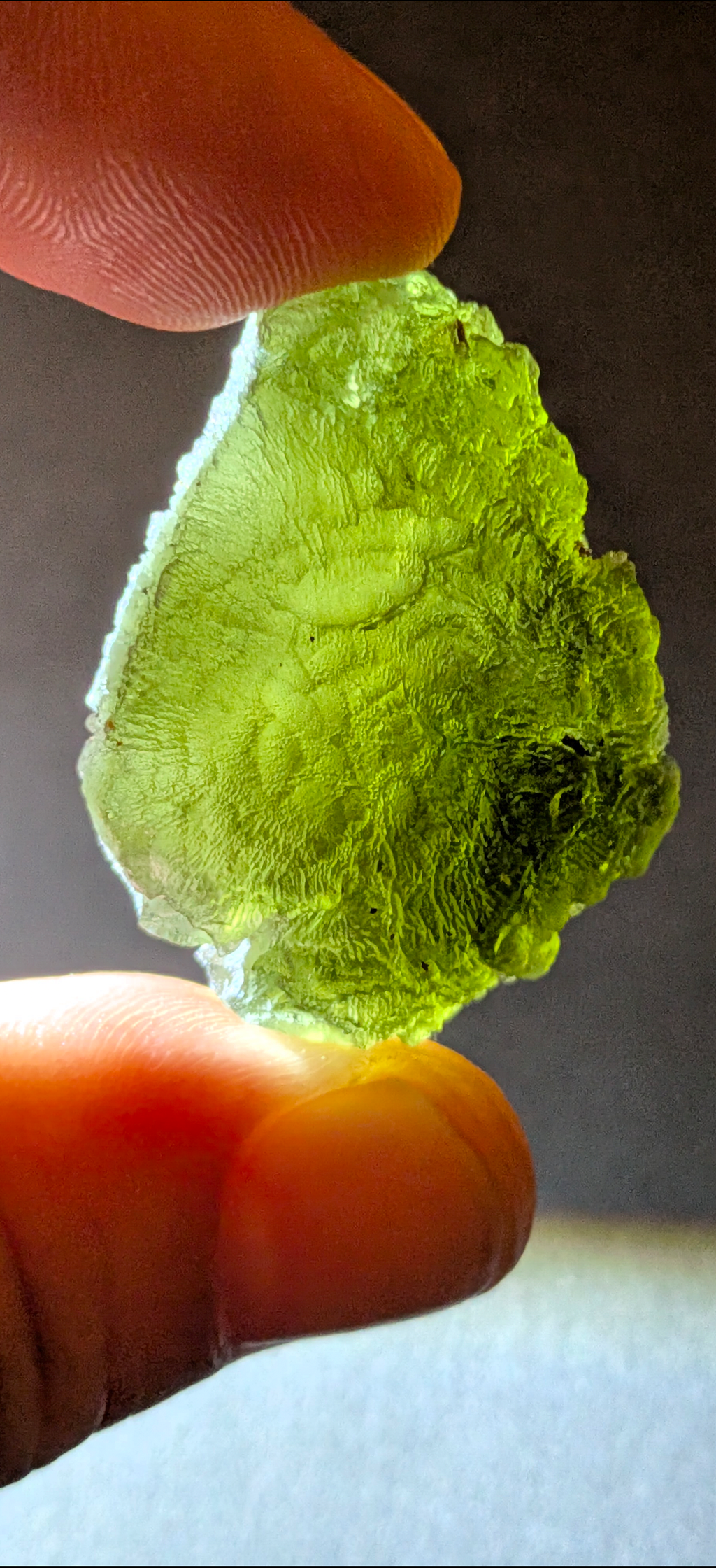 A+++ Grade Frosty Moldavite From Brusna #115 - 15.55g