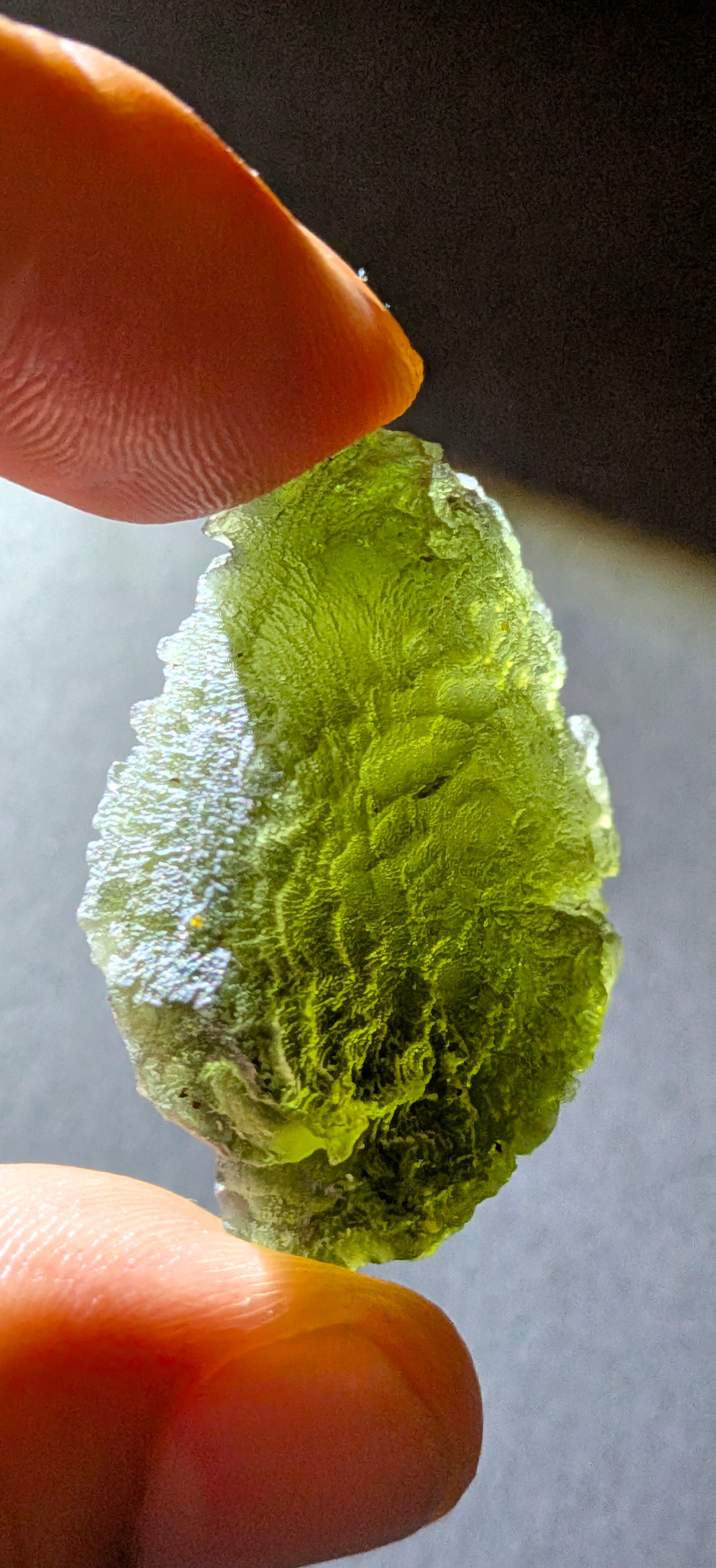 A+++ Grade Frosty Moldavite From Brusna #115 - 15.55g