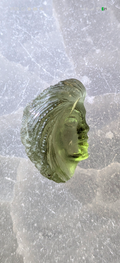Moldavite Art-Glyptic - Ancient Face #76 - 4.94g
