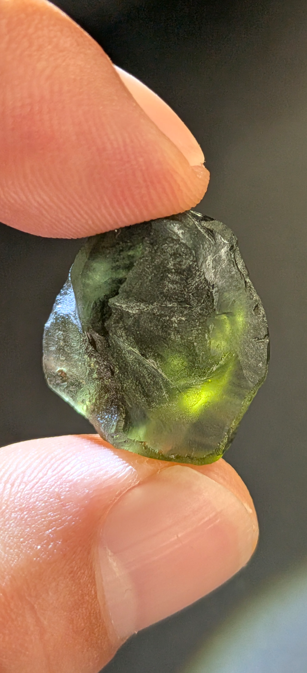 Moldavite Art-Glyptic - Pharaoh #77 - 4.56g