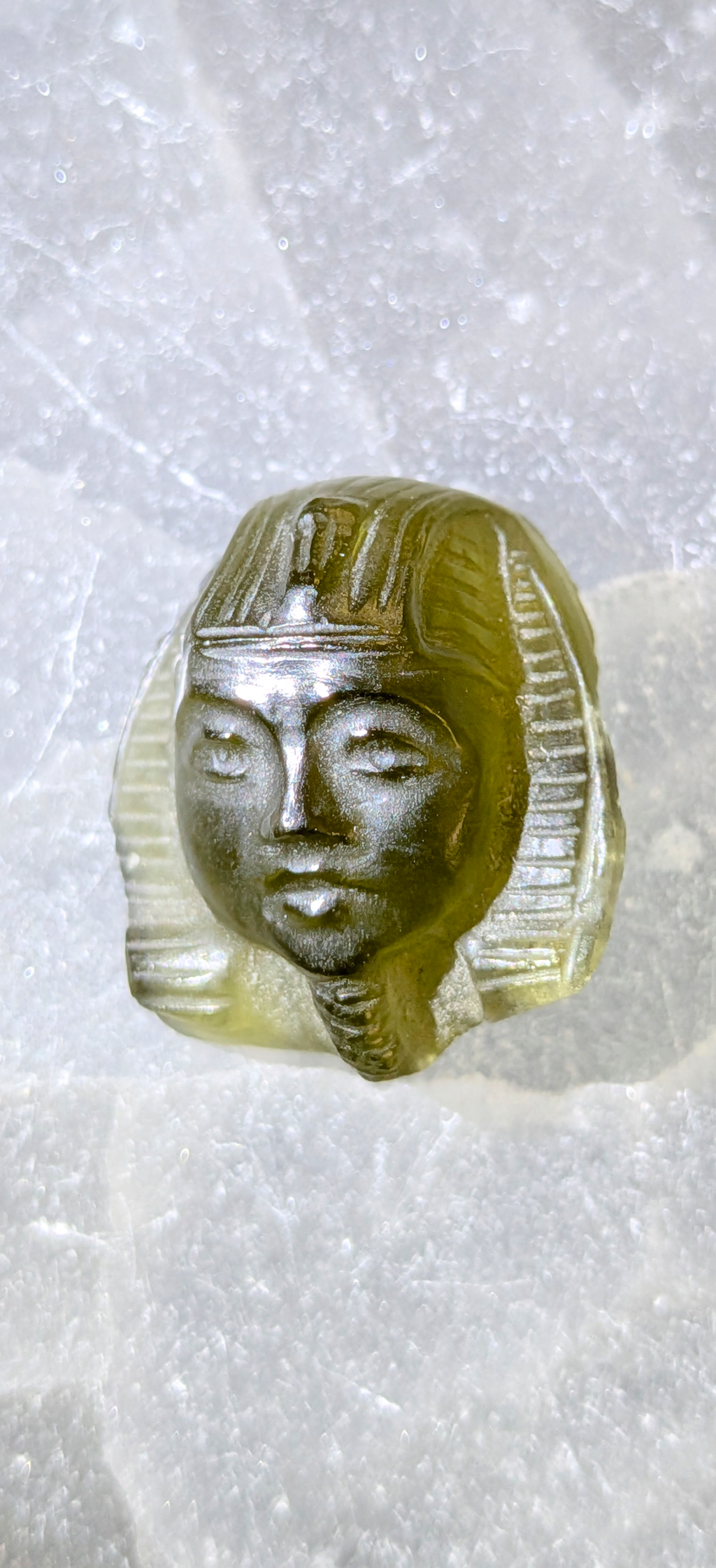 Moldavite Art-Glyptic - Pharaoh #77 - 4.56g