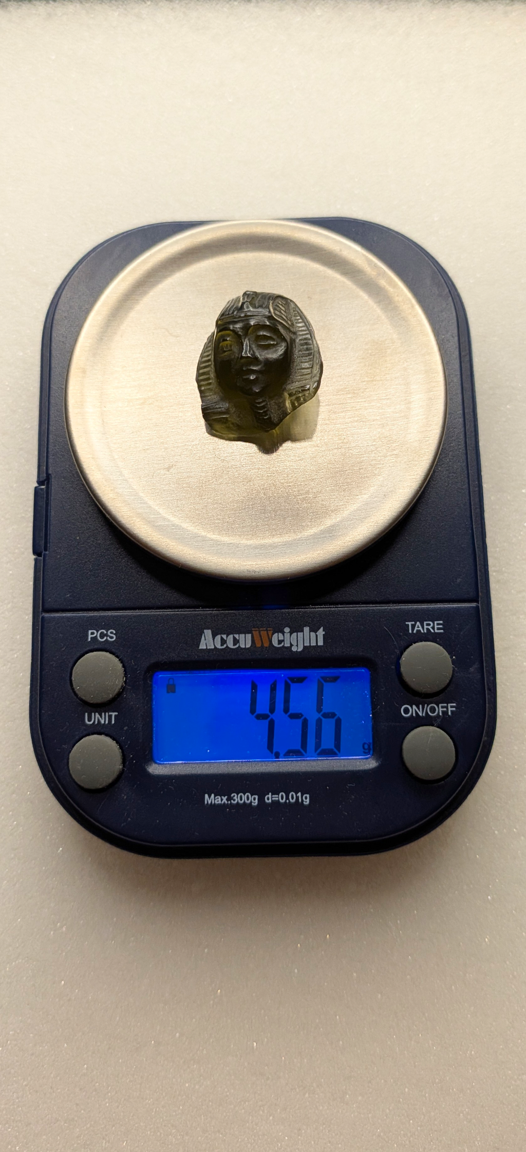 Moldavite Art-Glyptic - Pharaoh #77 - 4.56g