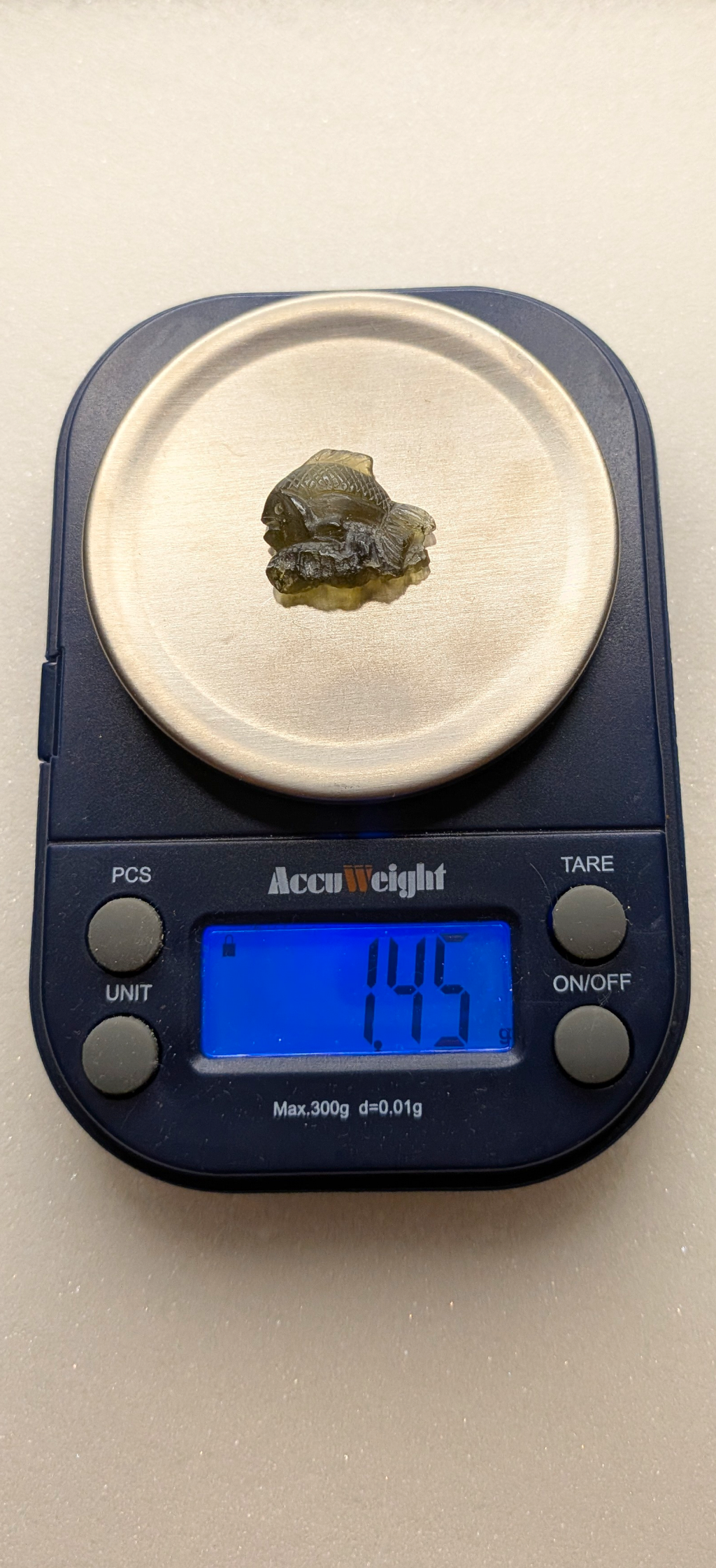 Moldavite Art-Glyptic - Fish #78 - 1.45g